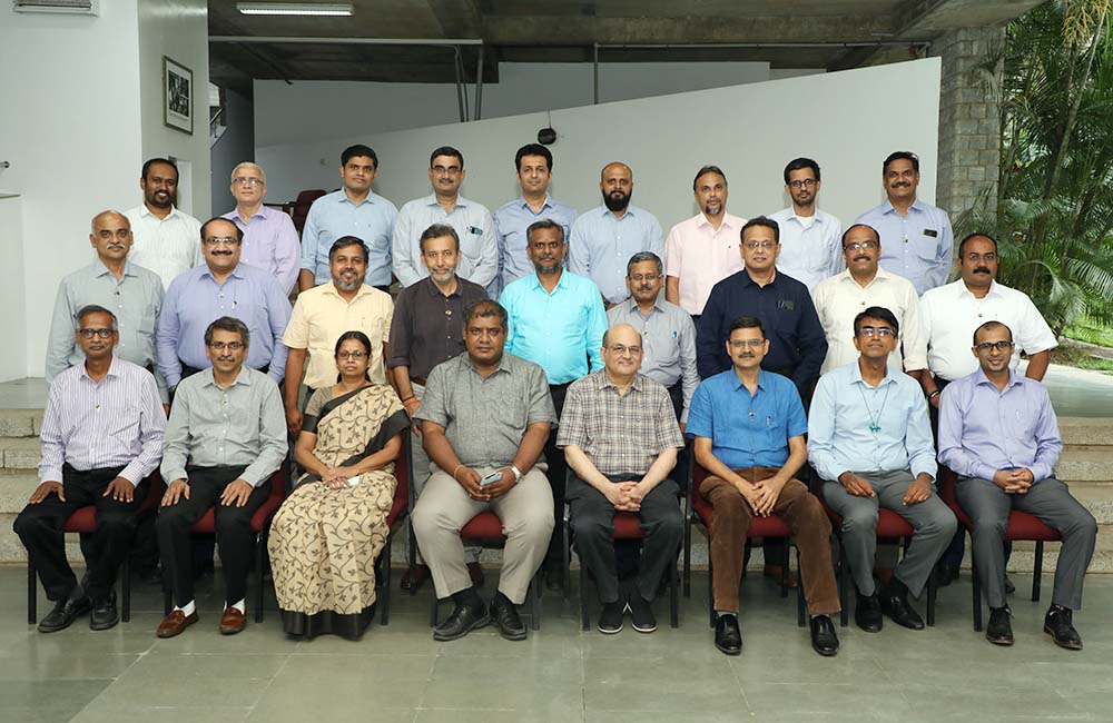 Participants of the Strategic Leadership Programme for Sundaram Finance Group along with Programme Directors Prof. Rishikesha T Krishnan and Prof. Sankarshan Basu.
