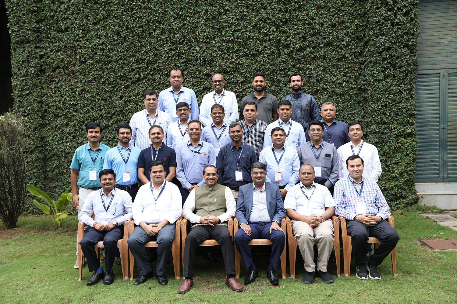 Participants of the Management Development Programme for Ashok Leyland, on 17th October 2022. Programme Director Prof. G Shainesh is seen with them.