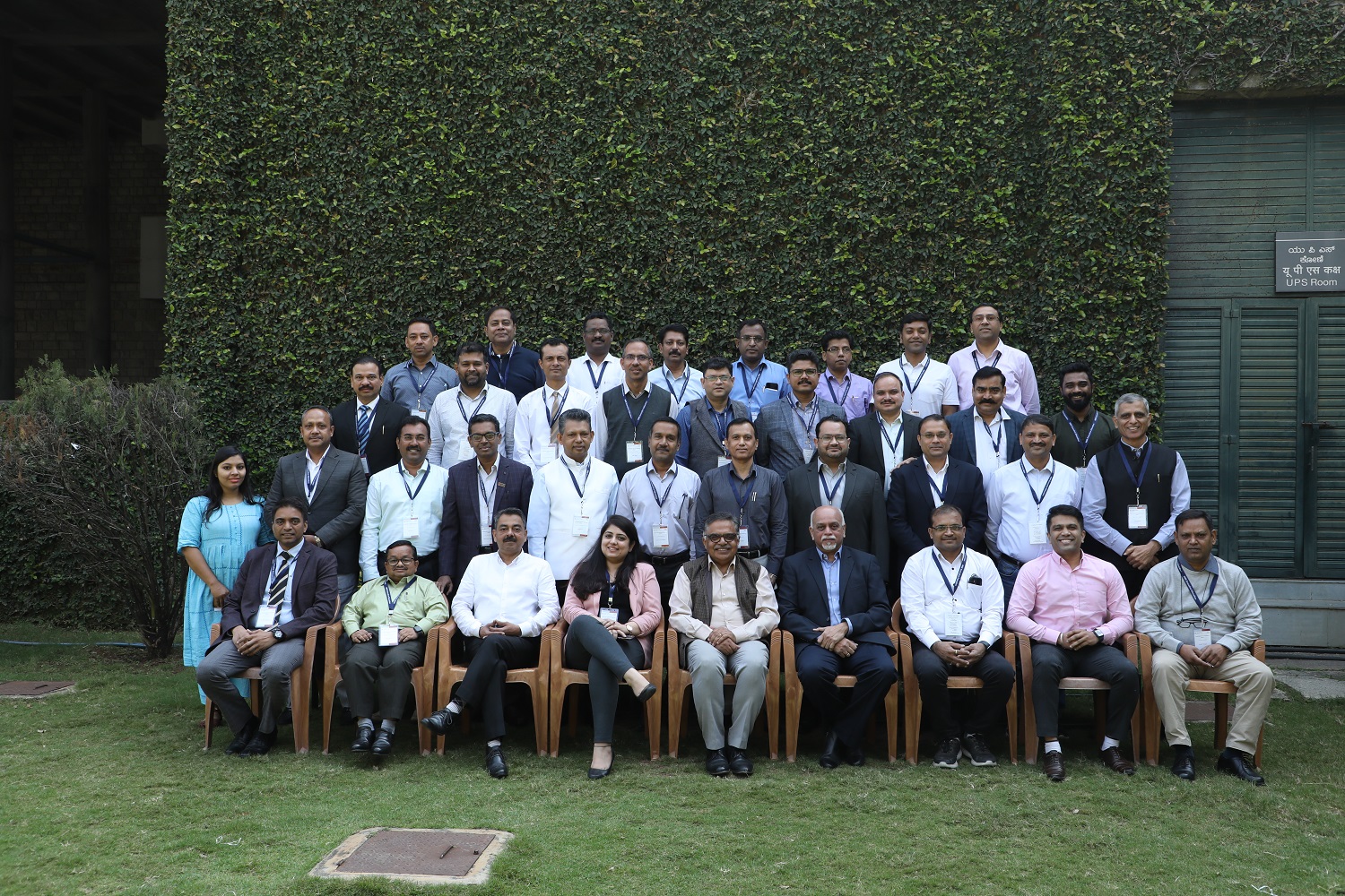 Participants of the Programme from Creating High-Performance Organisations on November 21, 2022. Programme Directors Prof. Abhoy K Ojha and Prof. M Krishna Kumar are seen with them.