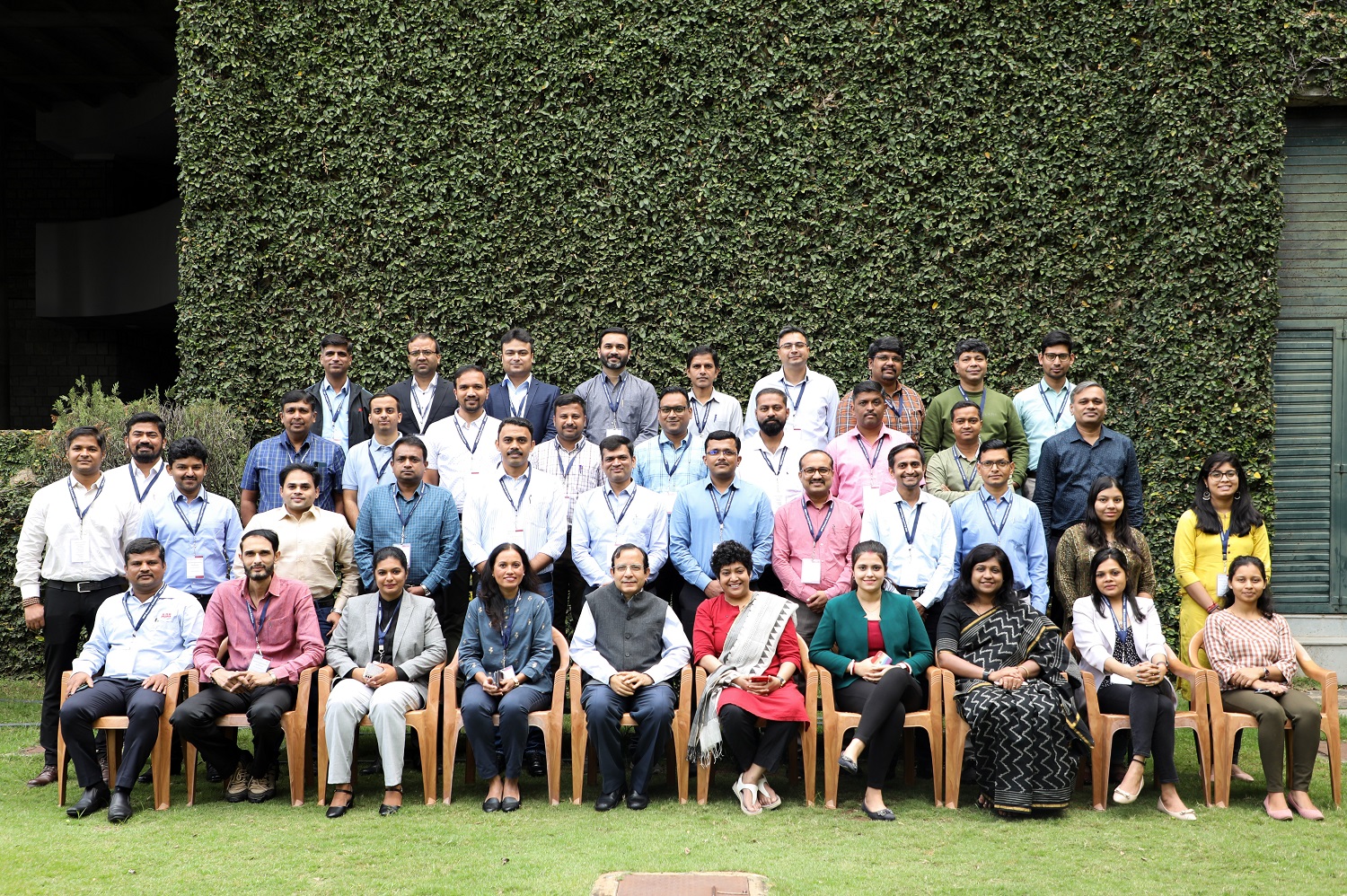 Participants of the Leadership Development Programme for ABB India Limited on November 3, 2022. Programme Director Prof. Gopal Mahapatra is seen with them.