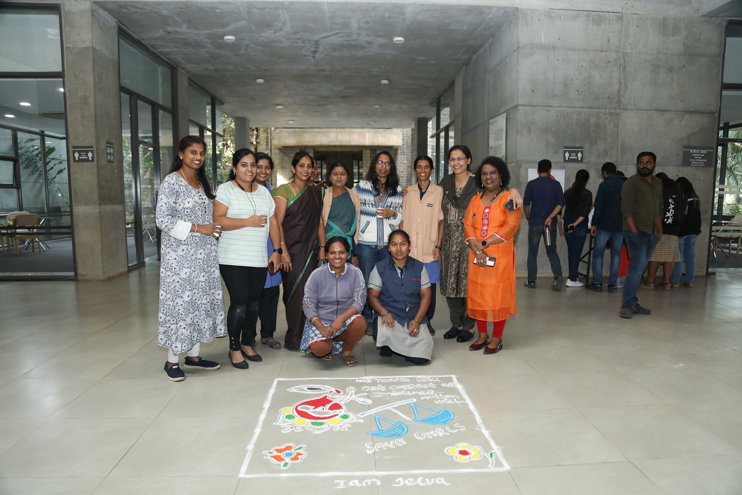 A few participants at the exhibition on Gender and Inclusivity at IIMB, on 13 January 2023.