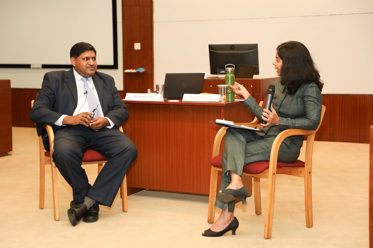 The Centre for Management Communication and ENS Club of IIMB, in collaboration with CII-ITC, organized a speaker event as part of the World Environment Day activities at IIMB. The talk, titled, ‘ESG & Business Strategy: Reaching New Frontiers with the Triple Bottom Line’, featured a conversation between Shikhar Jain, Deputy Head at the Centre of Excellence for Sustainable Development at CII-Delhi and Prof. Deepti Ganapathy, Chairperson, Centre for Management Communication, IIMB.