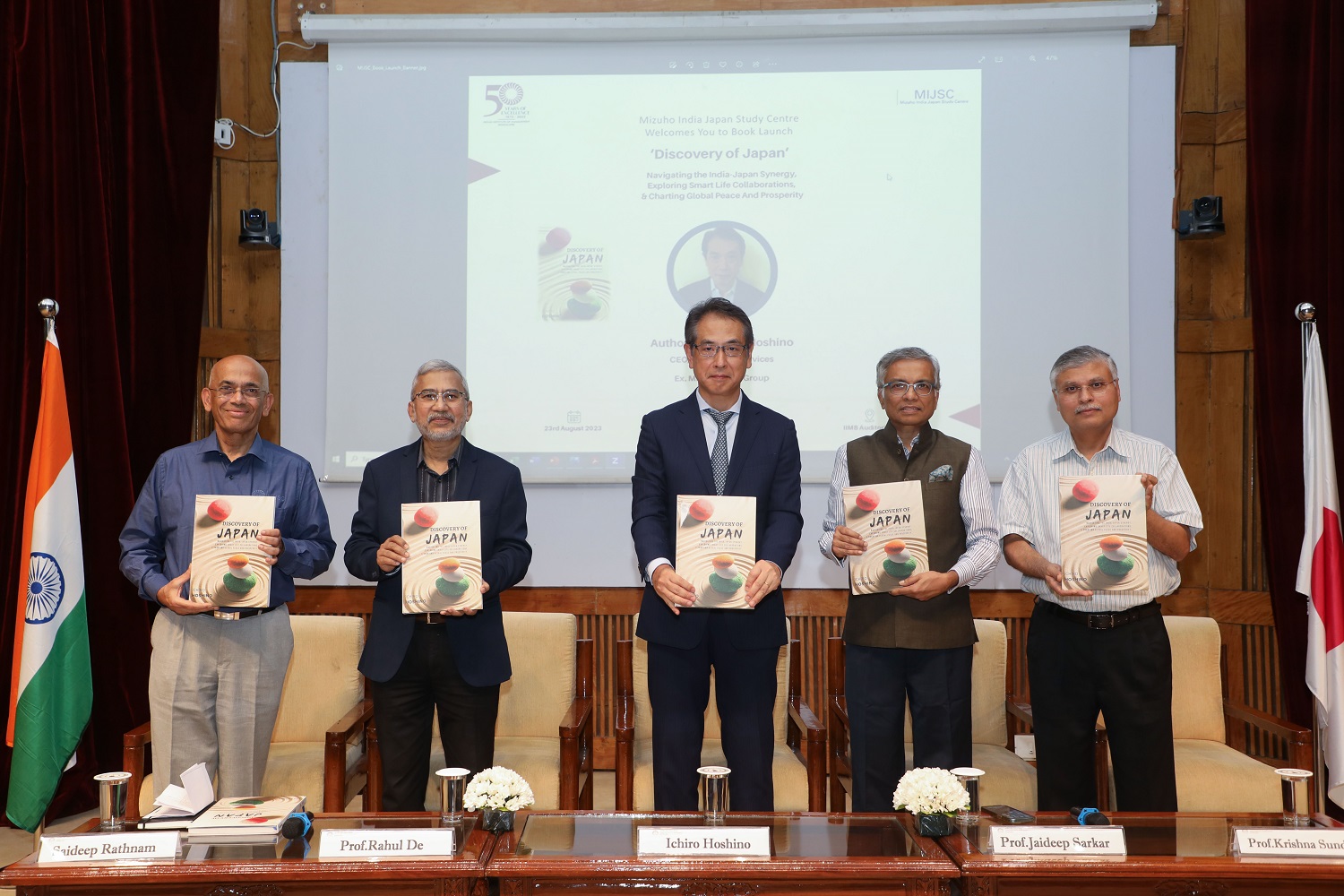 The Mizuho India Japan Study Centre (MIJSC) at IIM Bangalore hosted the launch of the book, ‘Discovery of Japan’, authored by Ichiro Hoshino, on 23rd August 2023.