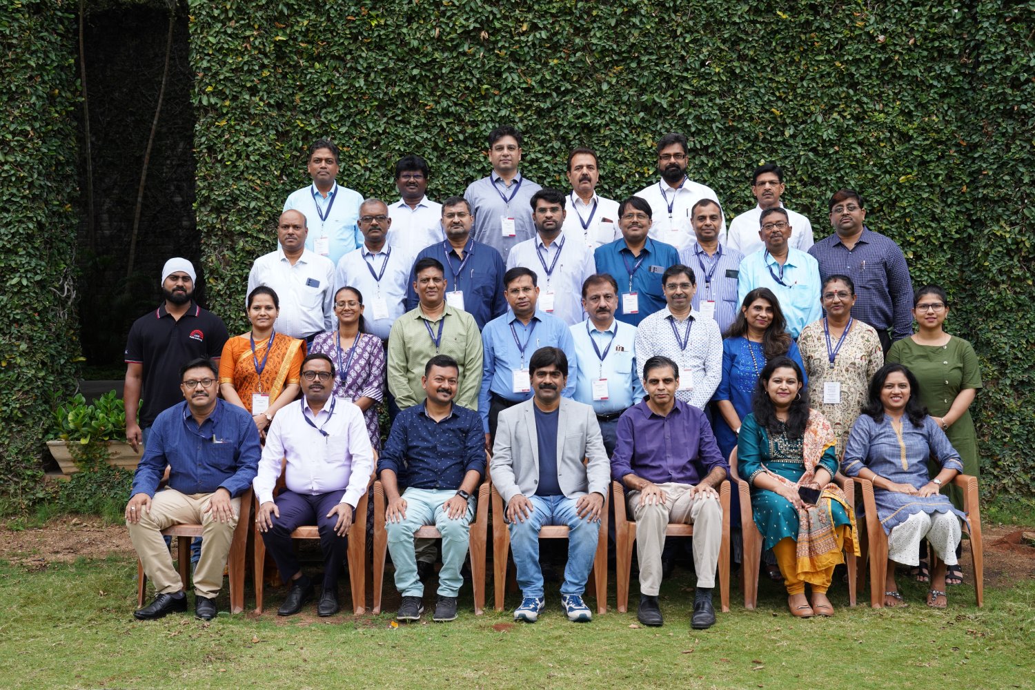 Participants of the Exec Ed programme, ‘Mindfulness for Effective Leadership’, along with the Faculty Programme Director at IIMB, on 21st September 2023.