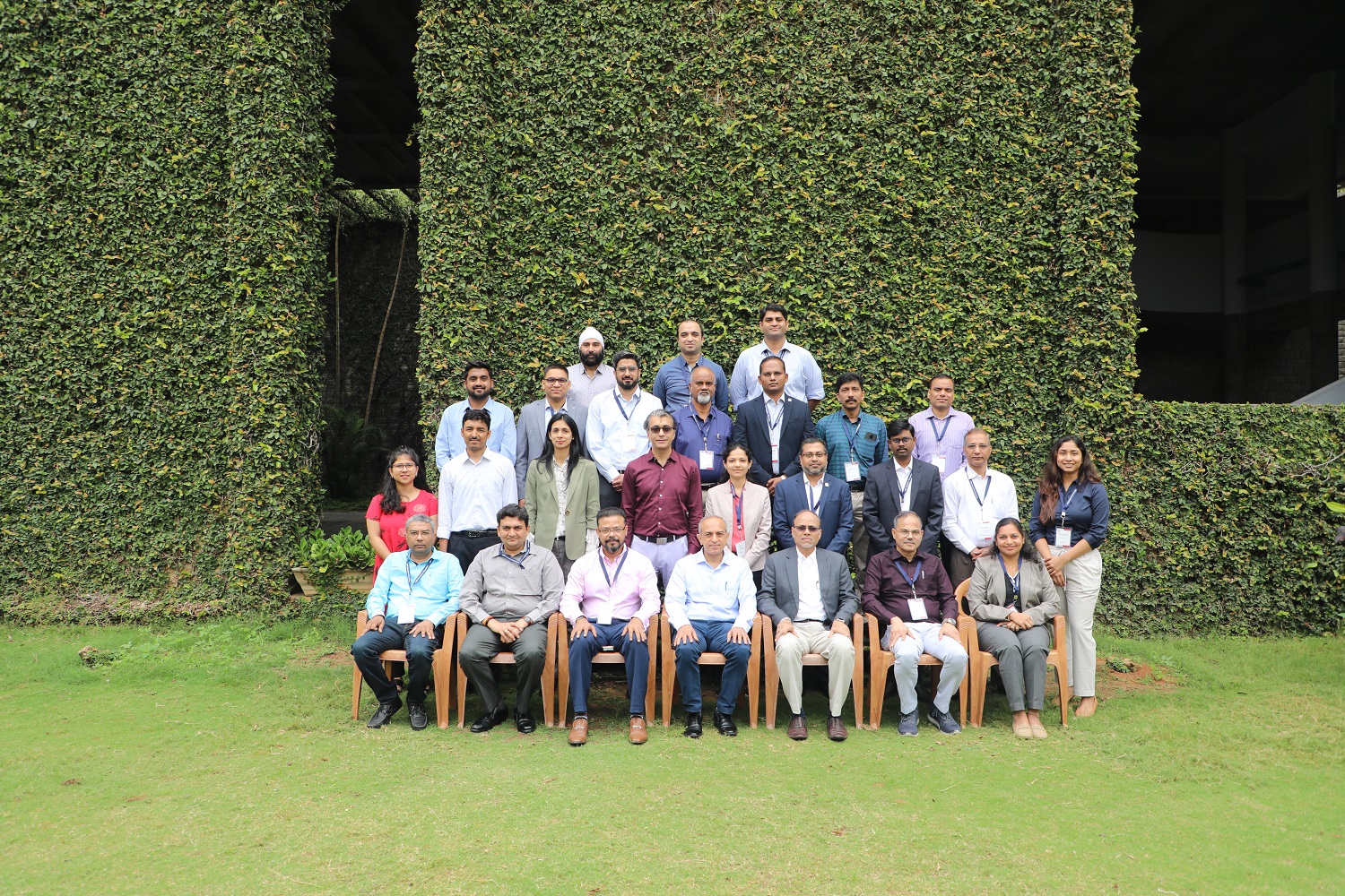Participants of the Finance Master Class for Business Leadership, offered by the Executive Education Programmes Office of IIMB, pose along with the Faculty Programme Director, on 9th October 2023.