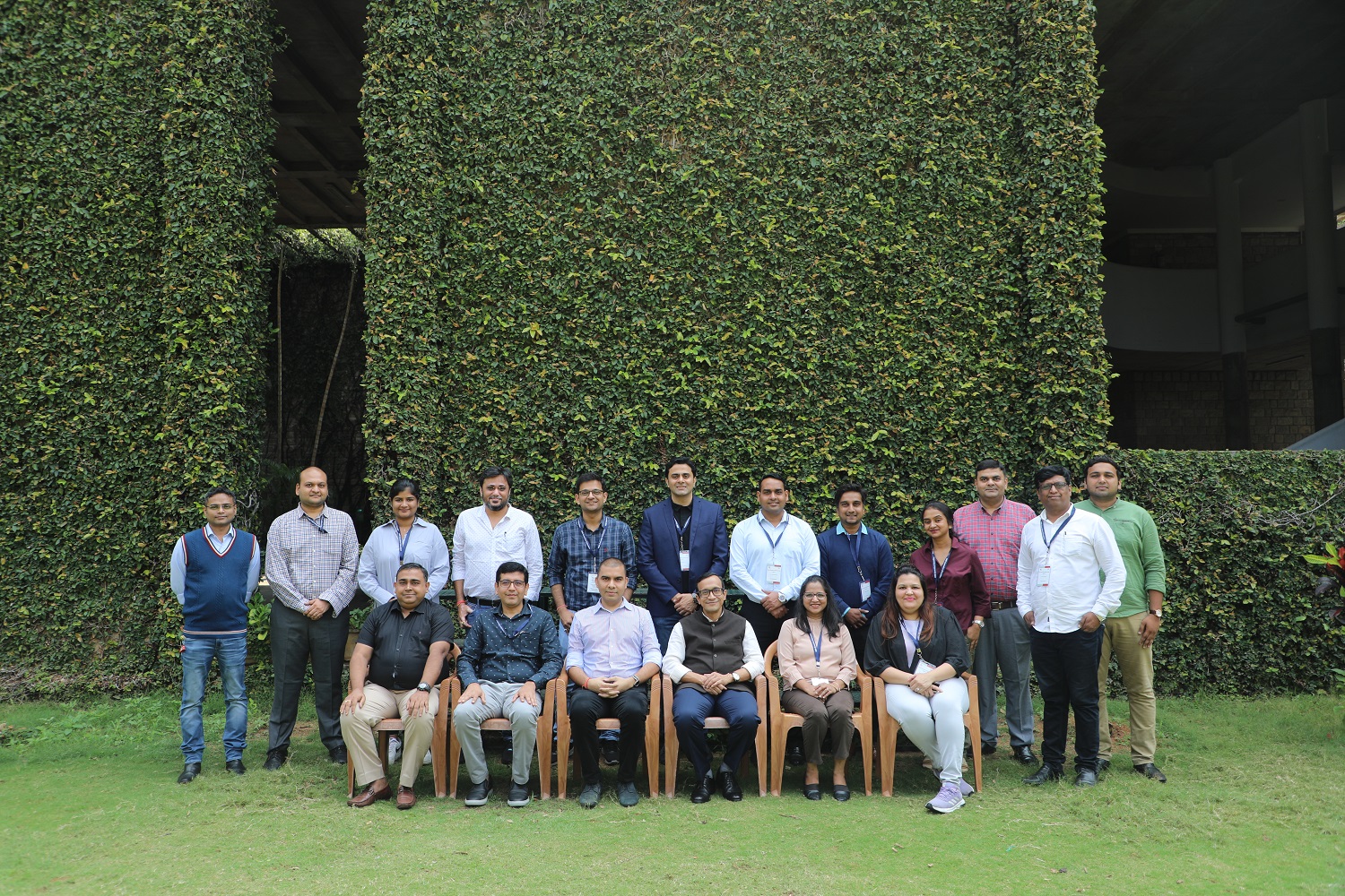 Participants of Batch 2 of the Digital Marketing for Business Growth, offered by the Executive Education Programmes Office of IIMB, pose along with the Faculty Programme Director, on 10th October 2023.