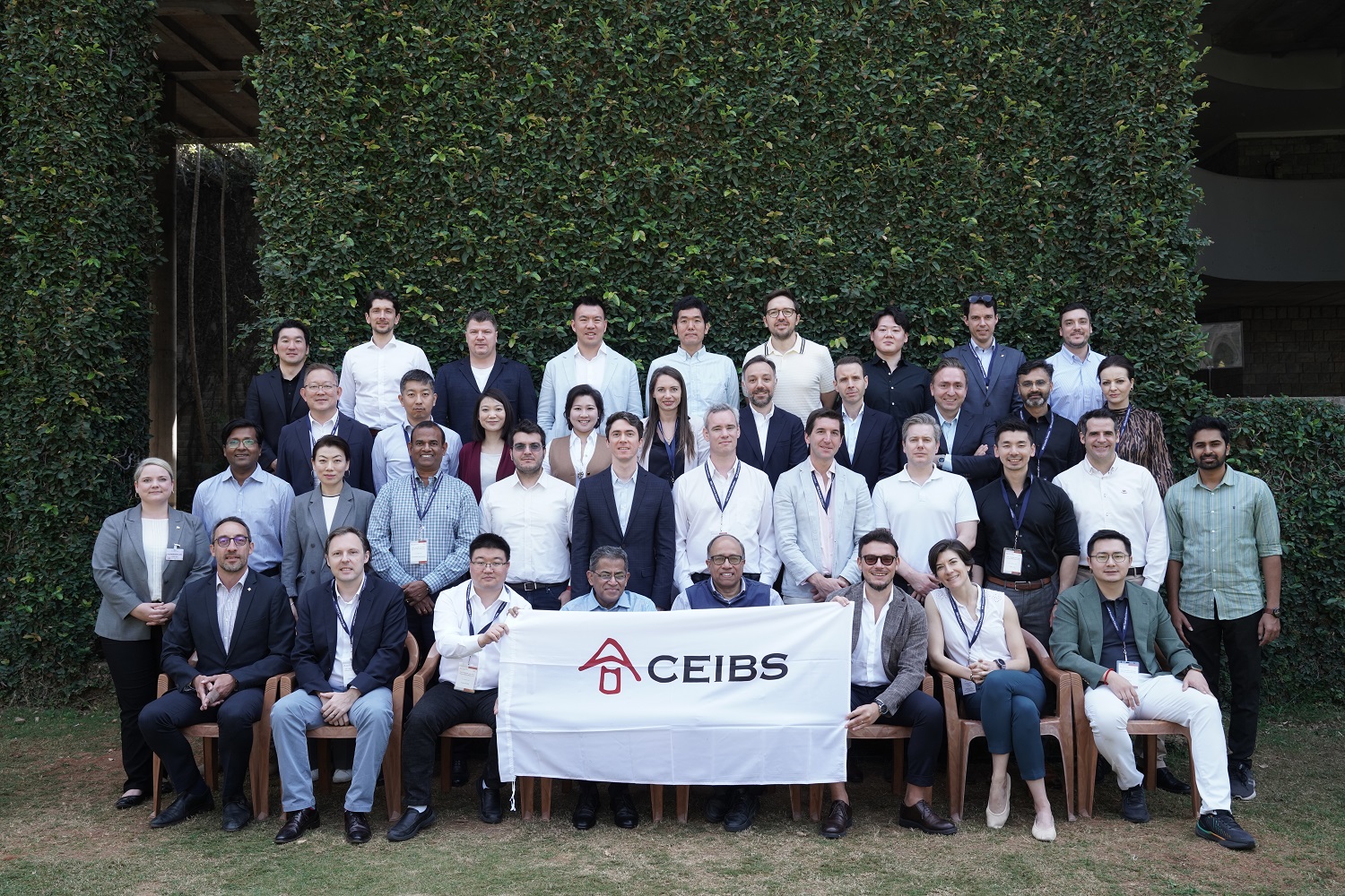 Participants of the Executive Education Programme, ‘CEIBS - Global EMBA - India Module: Immersion in India for Business Success’, along with the Faculty Programme Directors, on 26th February 2024.