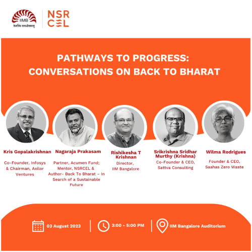 NSRCEL to host session on ‘Pathways to Progress: Conversations on Back to Bharat’ on 3rd August