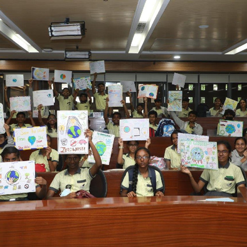 Sustainability Taskforce hosts students from middle school Samhita Academy for an art contest themed on sustainability