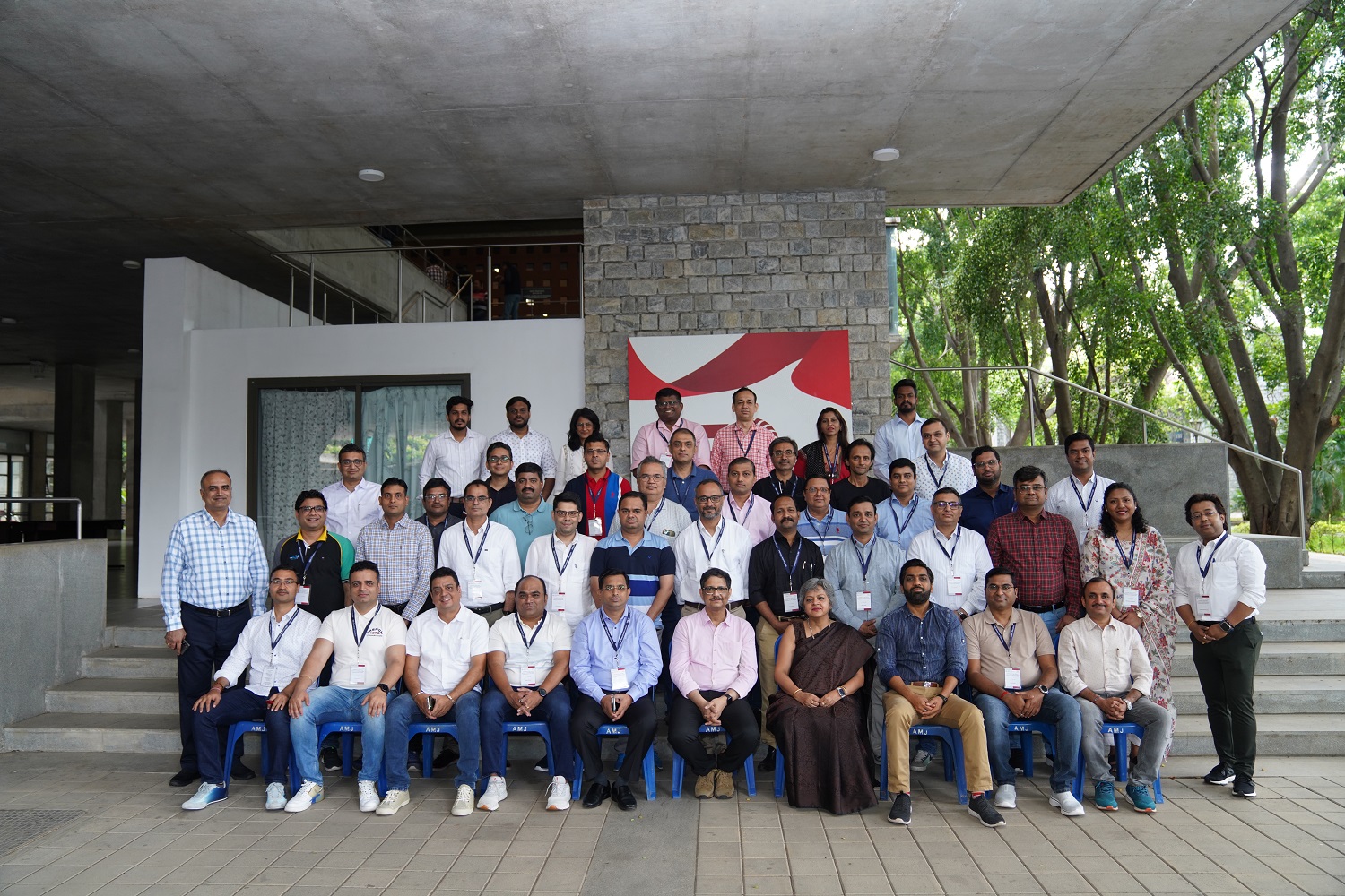 Participants of the ‘Leadership API- Apply, Perform, and Innovate’ – a Leadership Development Programme for IDFC First Bank’, along with the Faculty Programme Directors, on 13th June 2024.