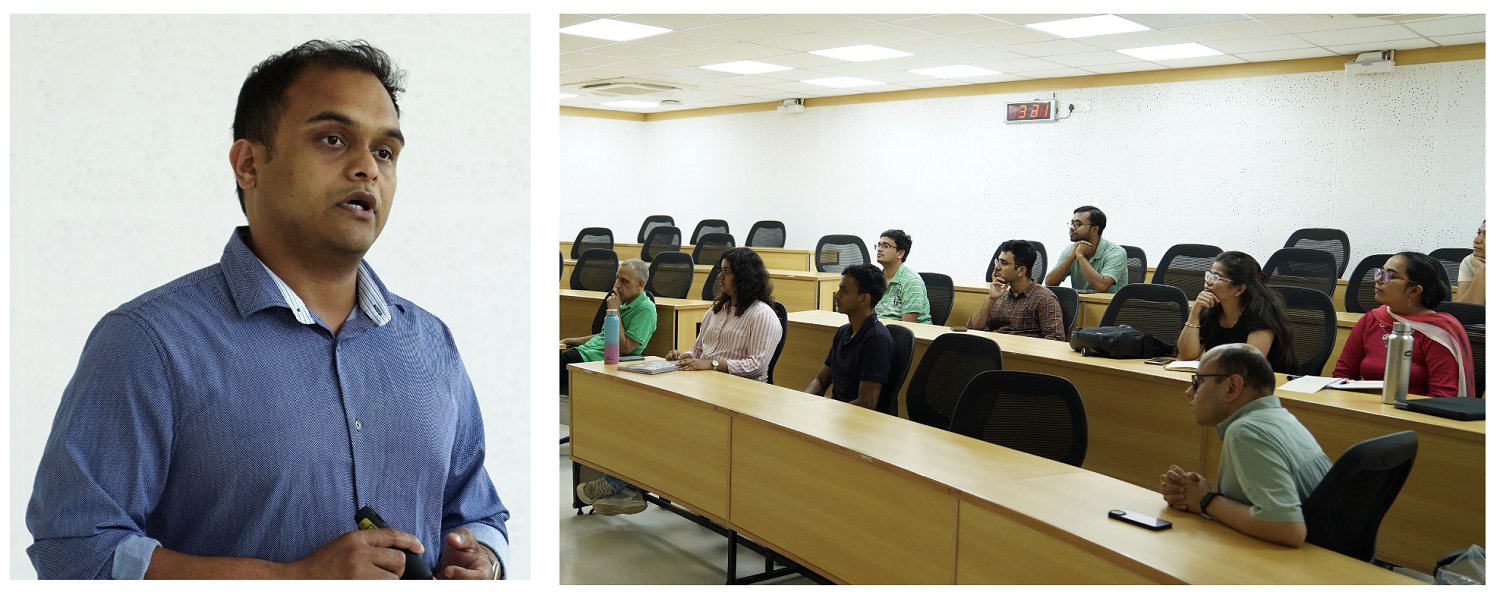 Prof. Sukrit Pal, from Iowa State University, presented his paper on ‘Efficiency and Driver Behavior in Ride-Hailing Platforms with Adjacent Services: An Empirical Study of the Impact of Food Delivery Introduction’. The seminar was organized by the Office of Research and Publications (R&P) at IIM Bangalore, on 7th October 2024.