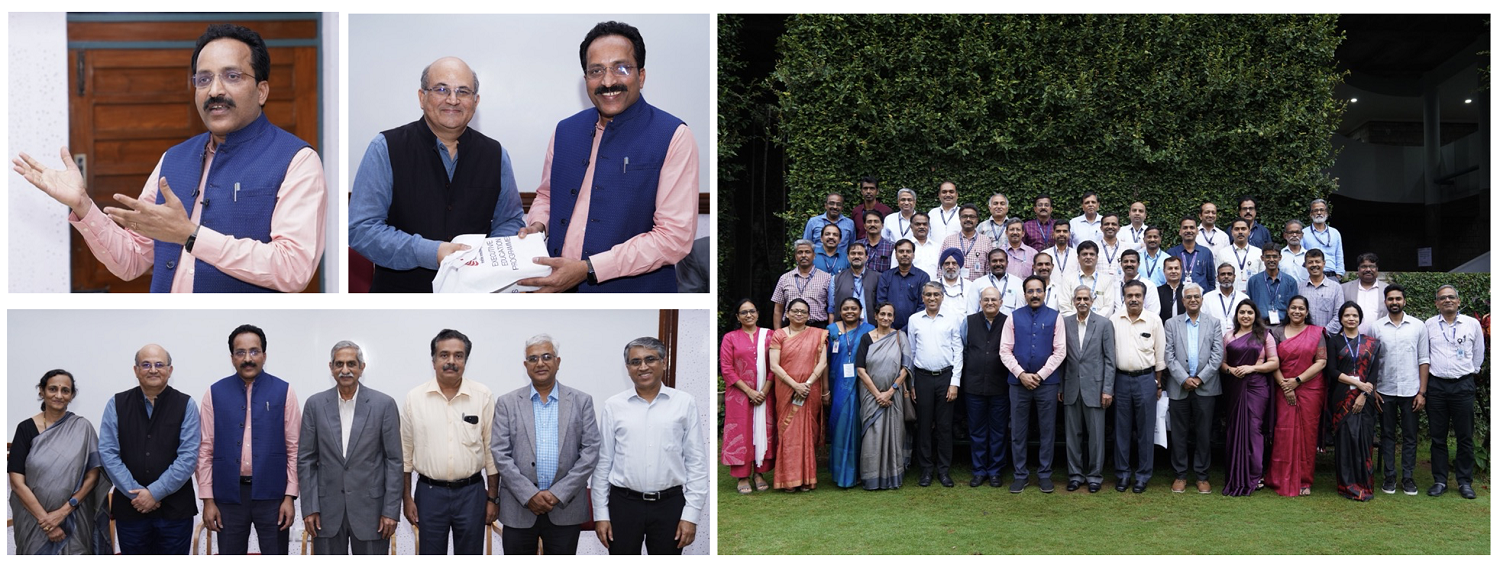 Dr. Sreedhara Panicker Somanath, Chairman of ISRO, addressed participants of the Management and Leadership Skill Development Programme for the Department of Space/ ISRO, at the valedictory on 5th October 2024. The IIMB Director, the programme directors and EEP staff were present at the function.