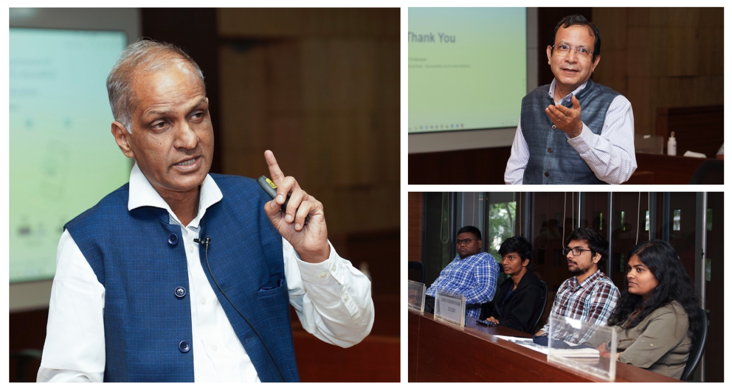 Shri P S Narayan, Global Head of Sustainability at Wipro, speaks on ‘Sustainability and Leadership in the Digital Era’, as part of LDE course offered to MBA students by Prof. Gopal Mahapatra, from the OB&HRM area, on 13th November 2024.