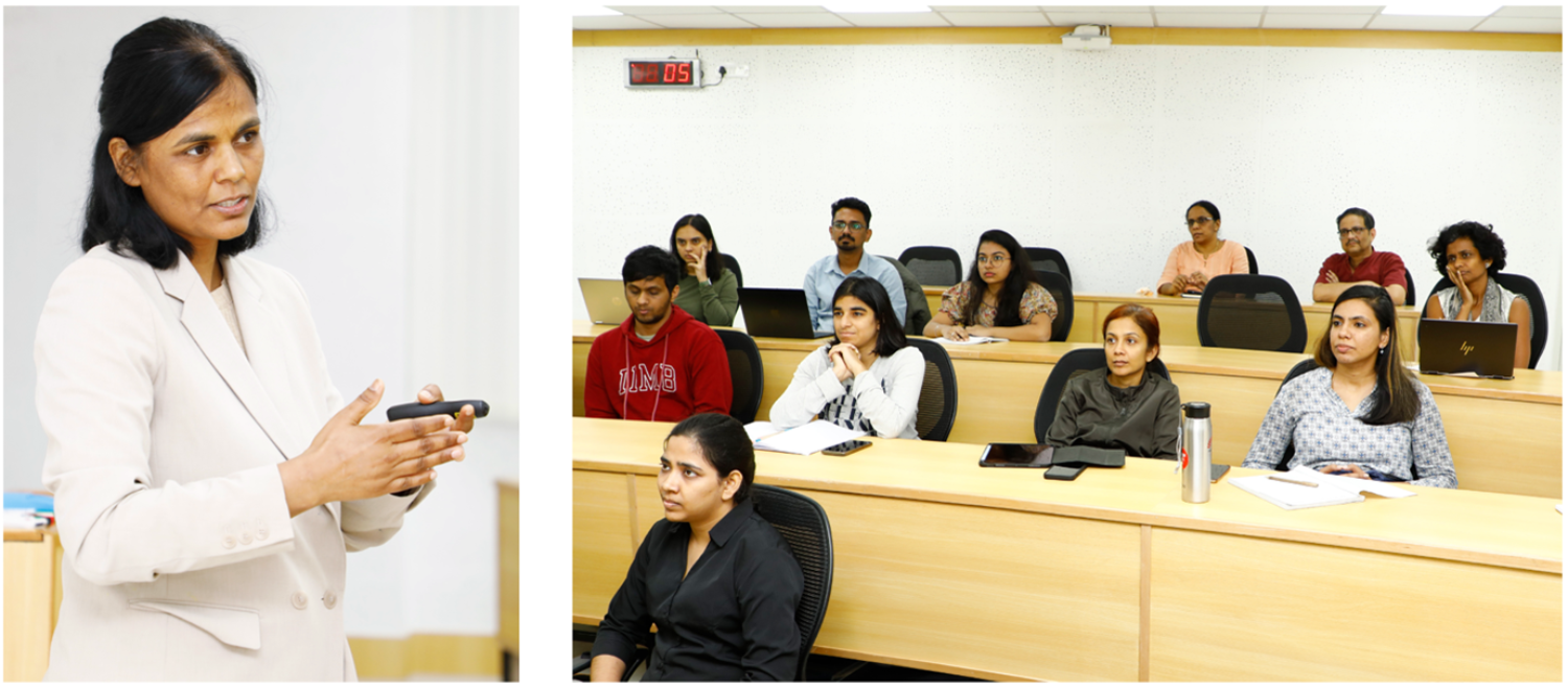 Prof. Babita Bhatt, from Australian National University, presented her paper, ‘Amplifying Scholarship Through Engaging in Policy and Practice: Insights from the Academy of Management Perspectives (AMP)’, at a research seminar hosted by the Office of Research and Publications at IIMB, on 27th November 2024.