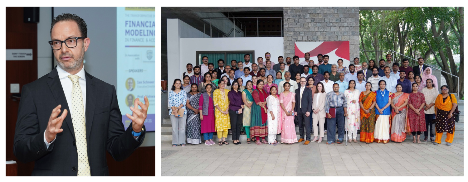 The Centre for Capital Markets and Risk Management at IIMB & the NSE Academy and Financial Modeling Institute, Canada, conducted a Faculty Development Workshop on ‘The Transformative Impact of Financial Modeling in Finance and Accounting’. Prof. Ian Schnoor, Executive Director of the Financial Modeling Institute (FMI), Canada, led the workshop on 21st November 2024.