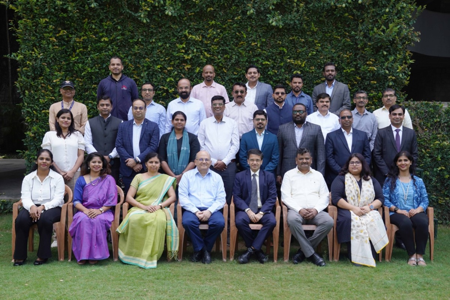 Participants of the ‘Business Leadership Programme for ESG, Climate Change, and Building Future Ready Organizations’, with the programme directors at IIMB, on 04th November 2024.