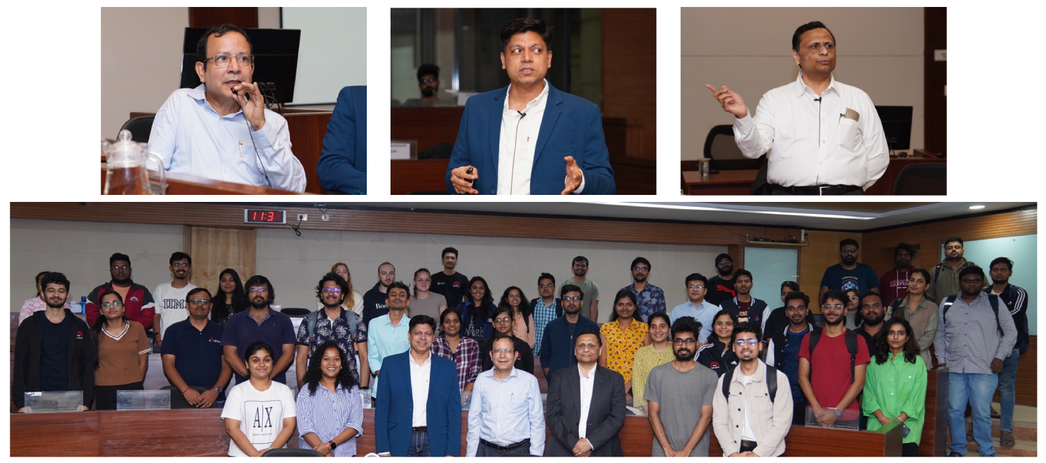 Guest lectures by industry chiefs on ‘Technological Flux and Implication for Leaders’, on 07th November 2024, as part of a course offered to MBA students by Prof. Gopal Mahapatra, from the OB&HRM area.