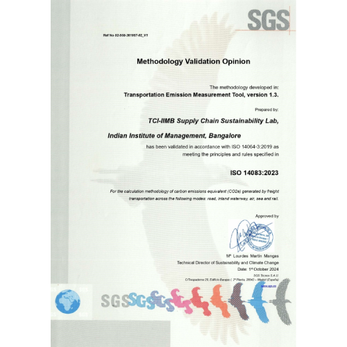 TCI-IIMB Supply Chain Sustainability Lab at IIMB becomes India’s first organization to achieve ISO certification