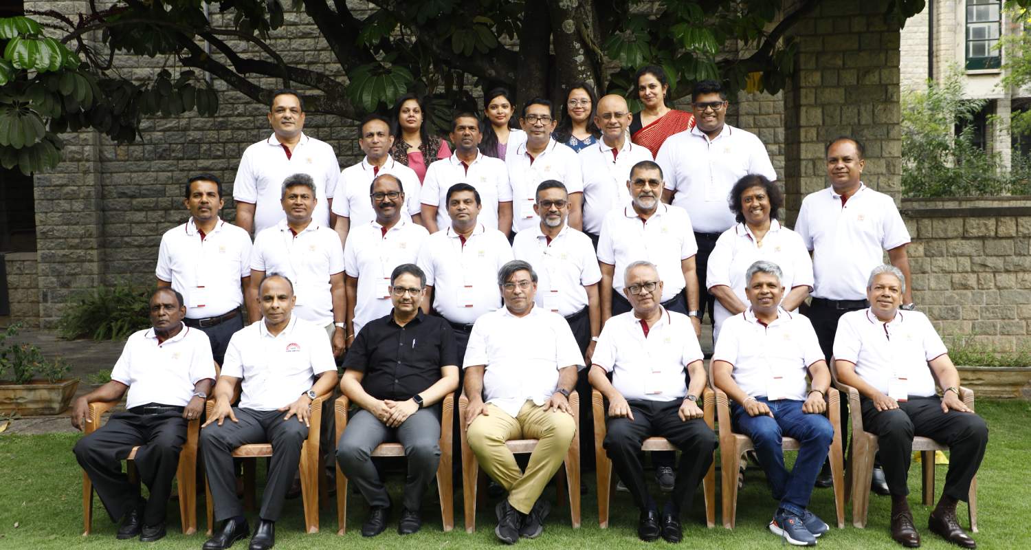 Participants from the Postgraduate Institute of Management Sri Lanka, along with the faculty programme directors, Prof. Sushantha K Mishra and Prof. R. Srinivasan, at the Faculty Development Programme, on 16th April 2025.