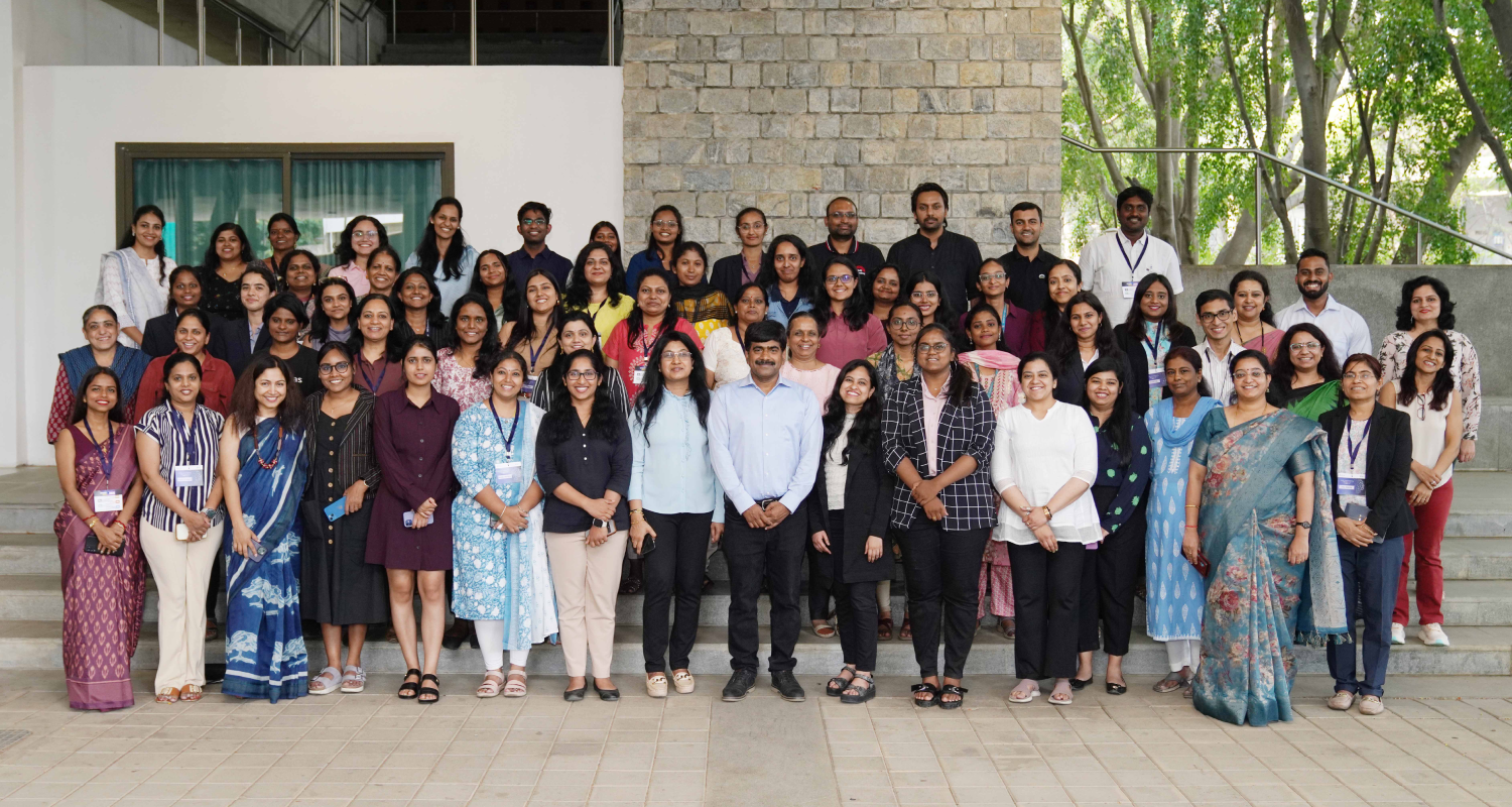 Participants of the 7th edition of Women in Data Science (WiDS) Conference, along with the Data Centre & Analytics Lab Chairperson and Conference Chair, Prof. U Dinesh Kumar, on 12th April 2025.
