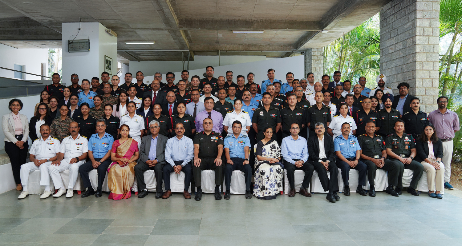 Participants of the Business Management Programme for Defence Officers, along with the the faculty programme directors, on 07th April 2025.