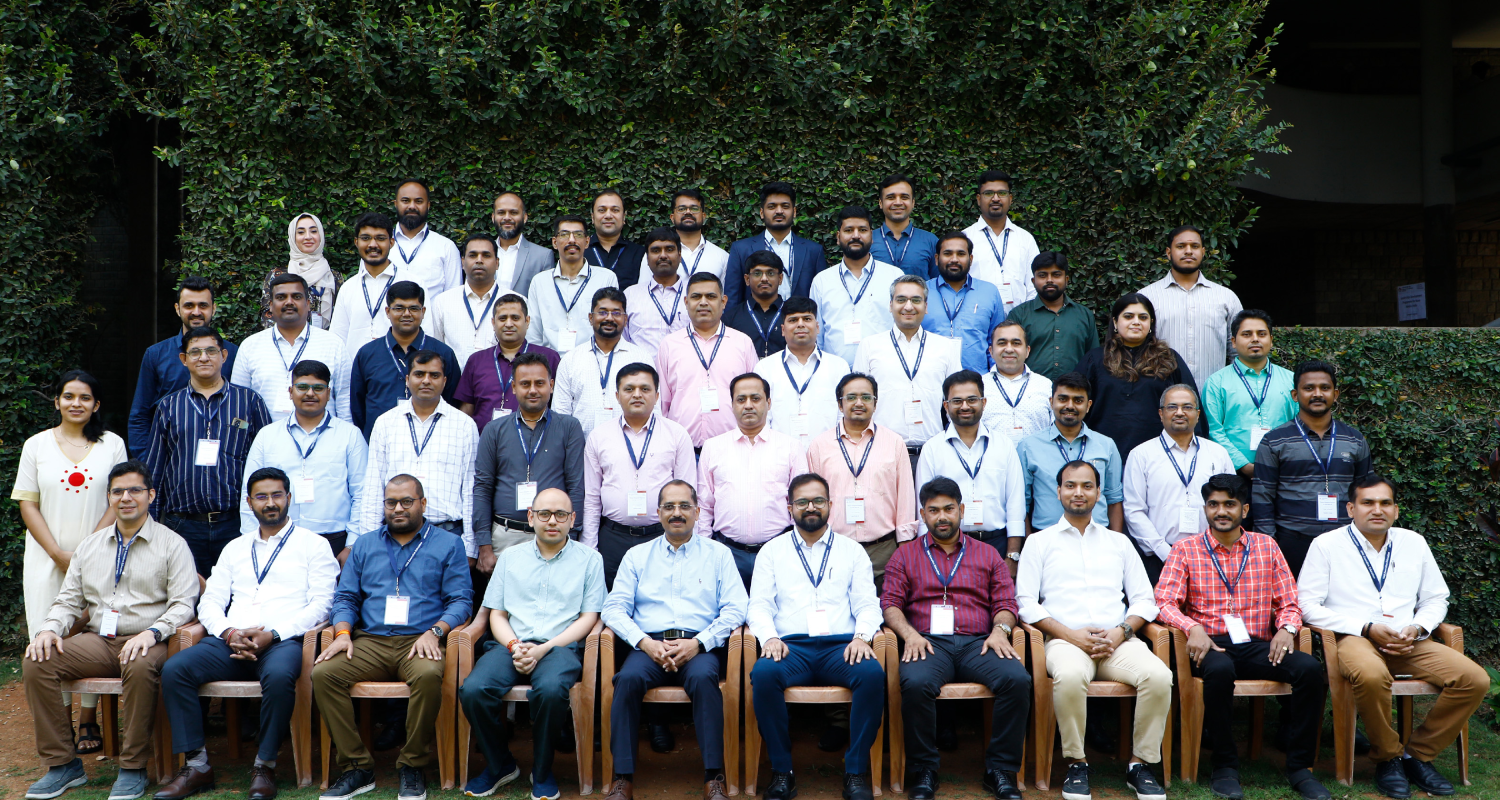 Participants of Batch 10 of the Business Management Programme for Asian Paints Ltd., along with the faculty programme directors, Prof. Tarun Jain and Prof. G. Shainesh, on 07th April 2025.