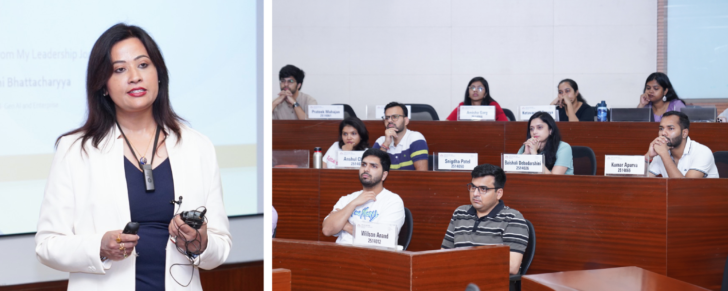 Samriddhi Bhattacharyya, Director & GM – Generative AI Growth Business, Dell Technologies, India, addressed the EPGP cohort at the seminar titled ‘Life After EPGP & Leading with Impact in the AI Era’, on 23rd May 2025.