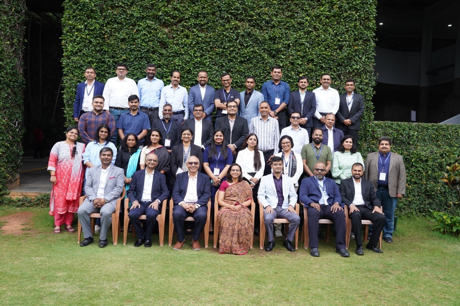 Participants of the Leadership Programme to Build Resilient GCCs, along with the Programme Directors, Prof. Srivardhini K Jha & Prof. Anilesh Seth, on 24th July 2025.