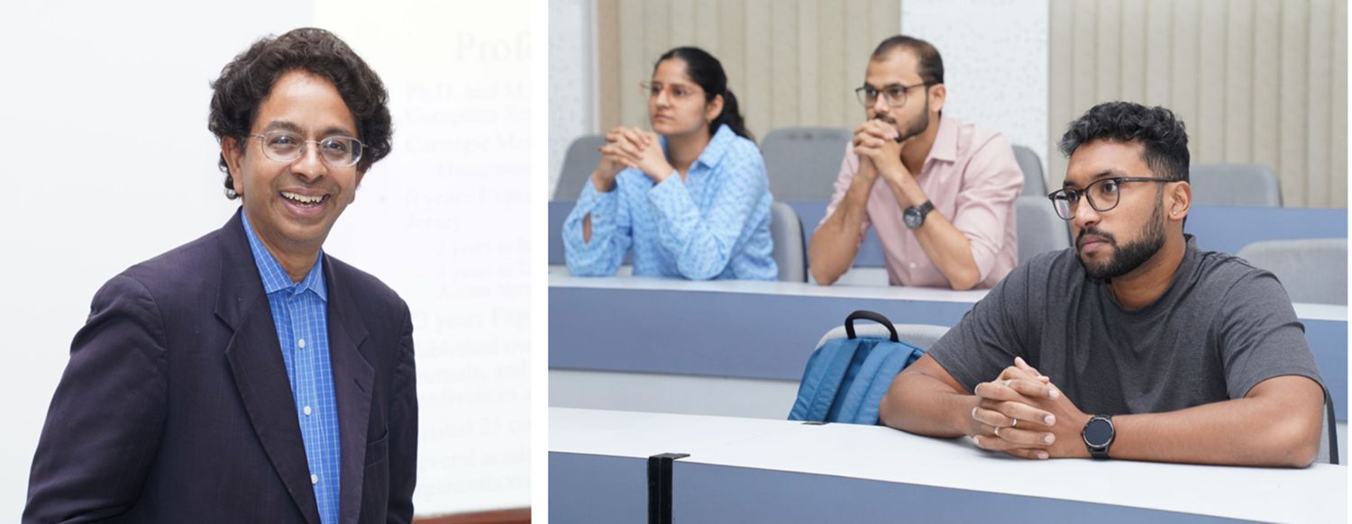 Prof. Ramesh Bollapragada, San Francisco State University, spoke at the research seminar titled, ‘Practice-driven Academic Research in Supply Chain Management and Telecommunication Network Planning’. The research seminar was organized by the Office of Research and Publications at IIMB on 25th July 2025.