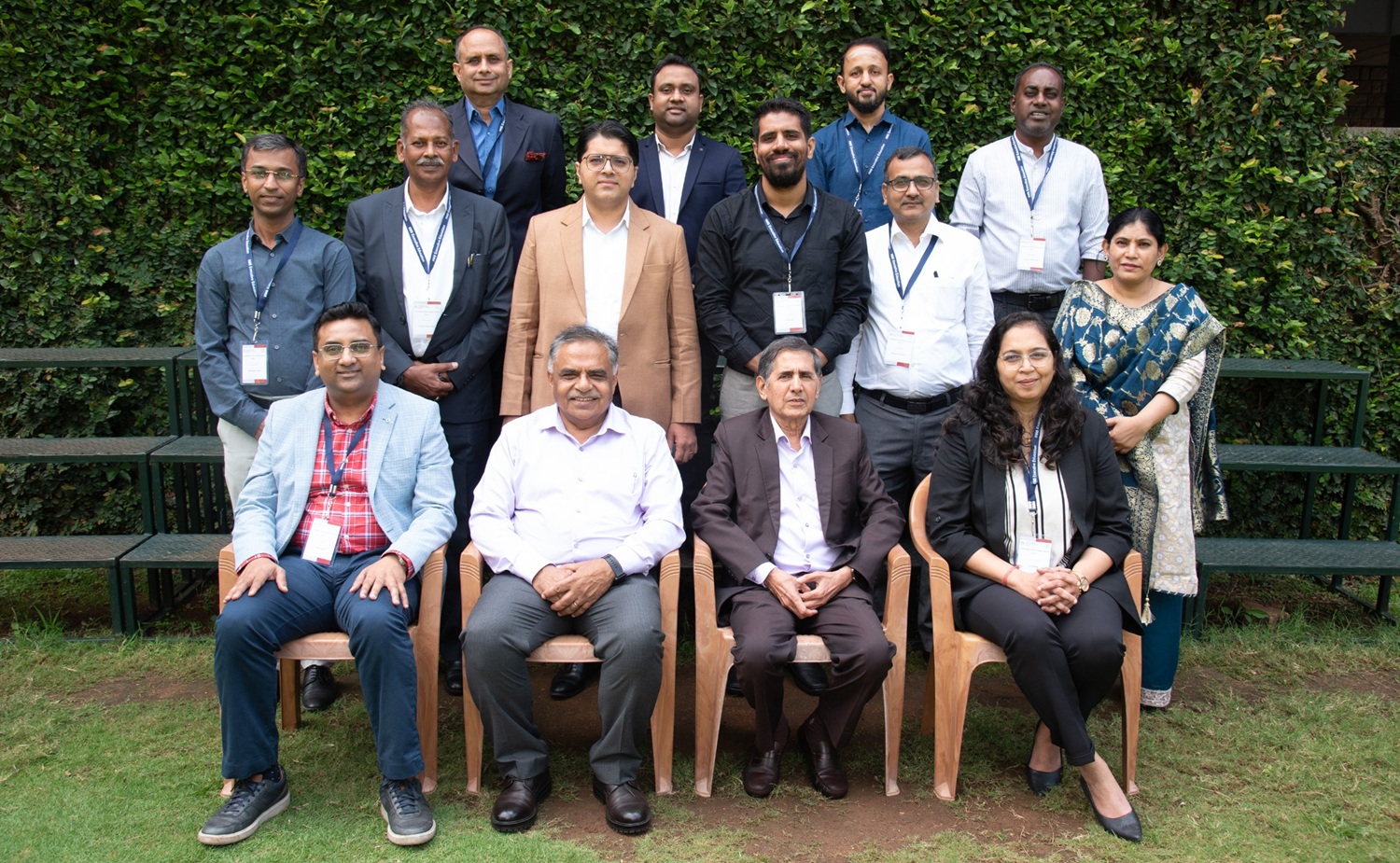 Participants of Batch 2 of the Exec Ed Programme, ‘Organizational Excellence Through Leadership’, along with the faculty programme directors Prof. Abhoy K Ojha, and Prof. C Panduranga Bhatta, on 22nd September 2025.