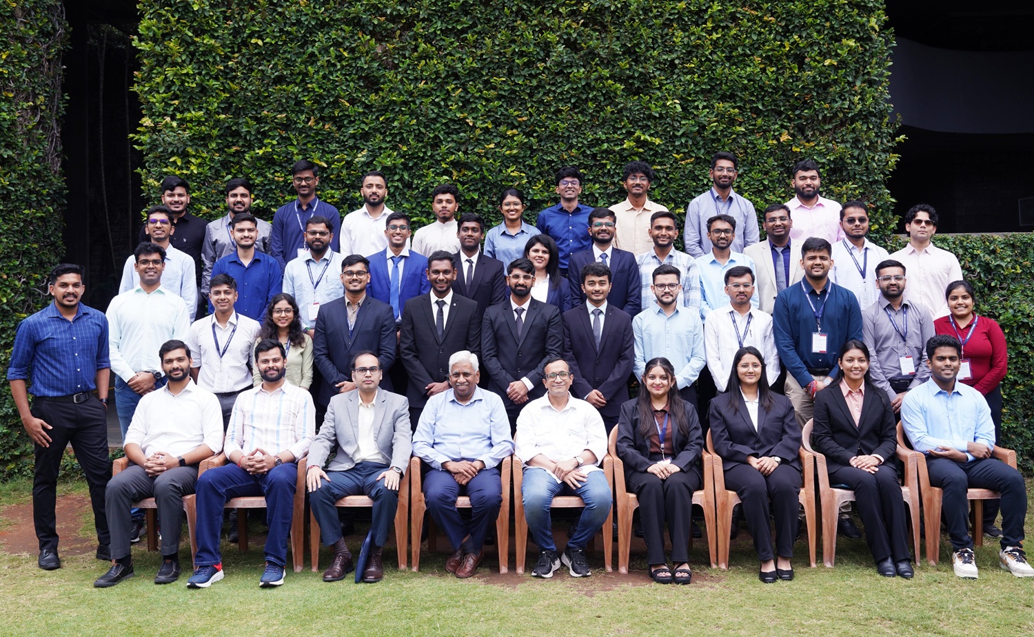 Participants of Executive General Management Programme for Reliance Industries, along with the faculty programme directors, Prof. Nishant Kumar Verma, Prof. Rajendra Bandi, and Prof. Ashis Mishra, on 1st September 2025.