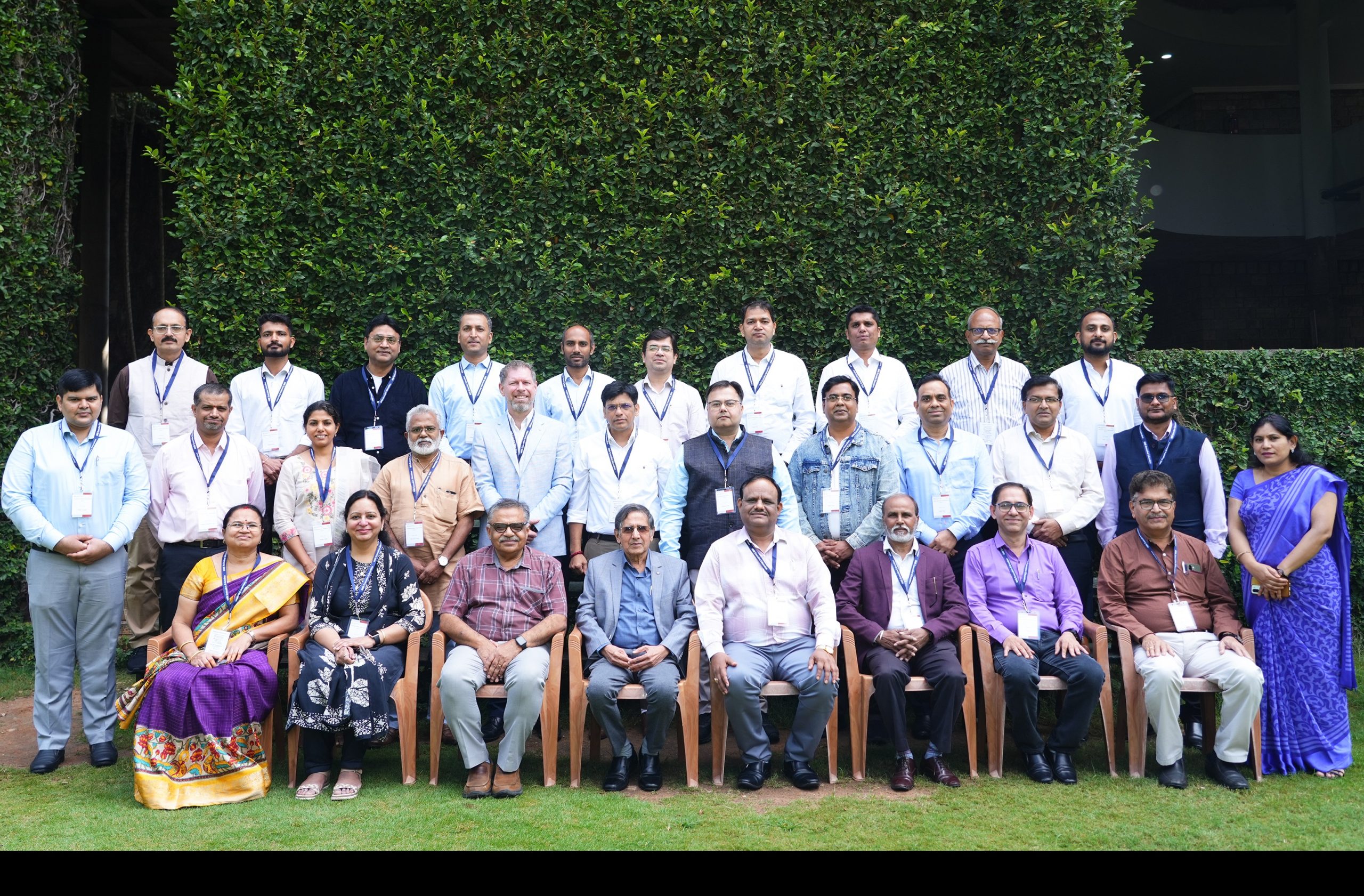 Participants of the ‘Organizational Excellence through Leadership’ programme, along with the Programme Directors, Prof Abhoy K Ojha and Prof. C. Panduranga Bhatta, on 10th November 2025.