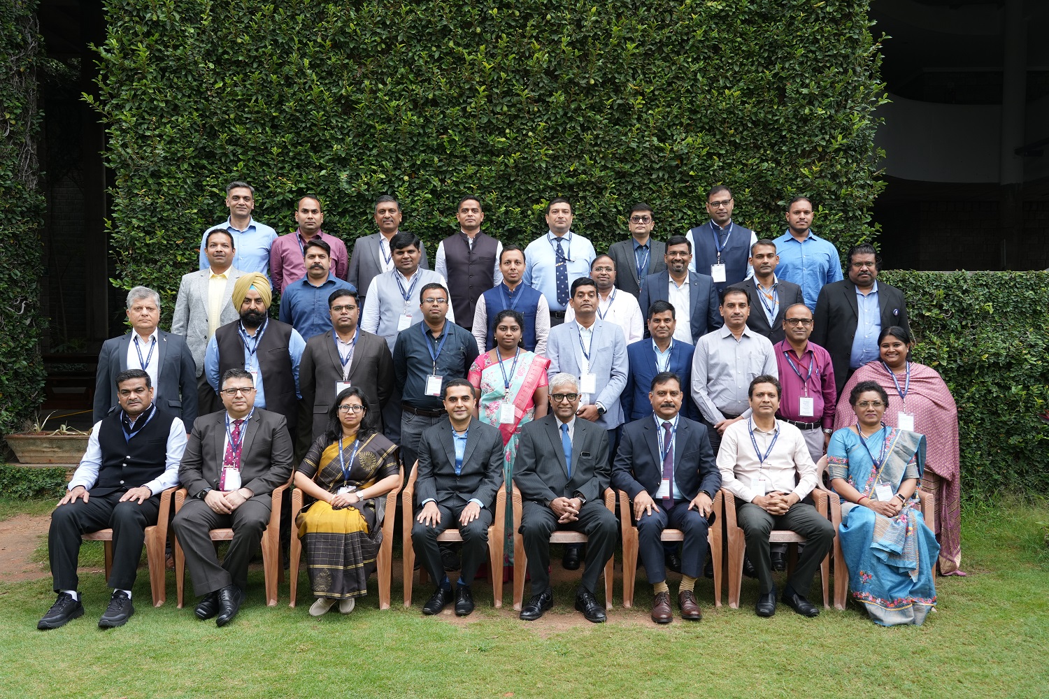 Participants of Batch 3 of the ‘National e-Governance Programme for Senior Leaders’ (under MeiTY), with the faculty Programme Directors, Prof. Aditya Shrinivas and Prof. Shankar Venkatagiri, on 10th November 2025.