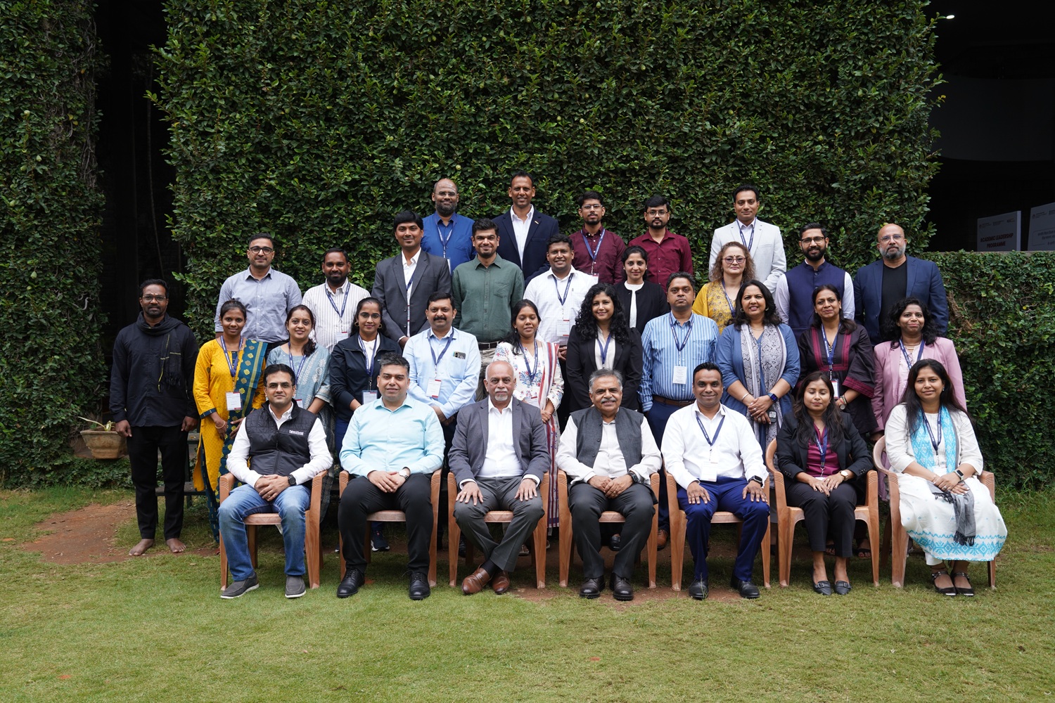 Participants of Batch-2 of the ‘Organizational Excellence through Leadership’ programme, with the Programme Directors Prof. Abhoy K Ojha and Prof. C. Panduranga Bhatta, on 1st December 2025.
