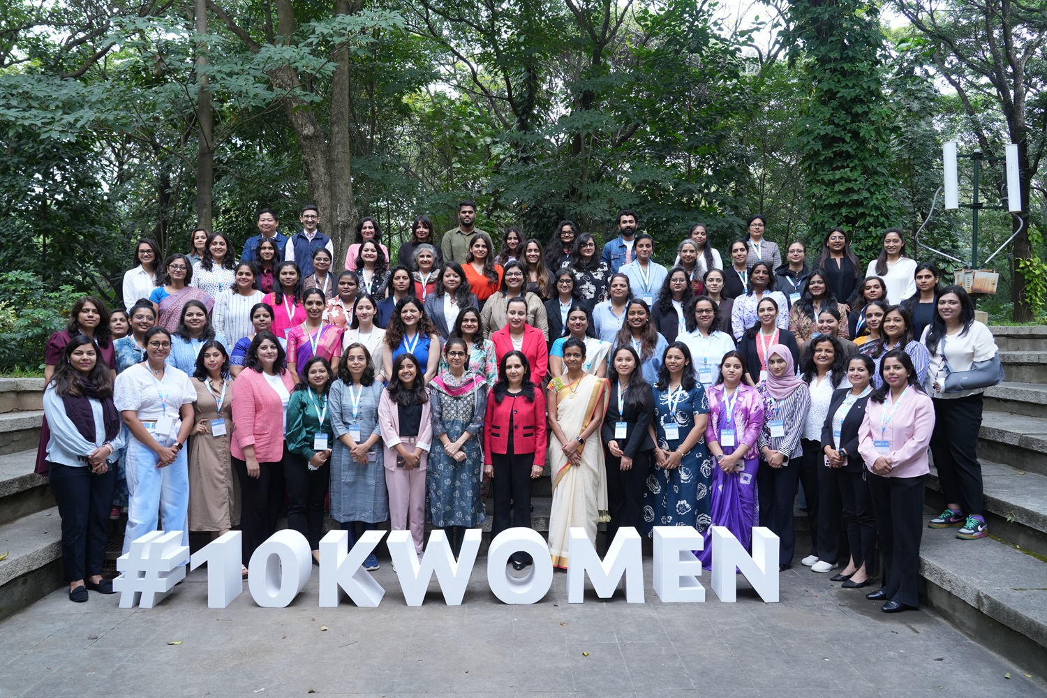 Participants of the Executive Education Programme, ‘Goldman Sachs 10000 Women’, with the Programme Directors Prof. Mukta Kulkarni and Prof. Dalhia Mani, on 1st December 2025.
