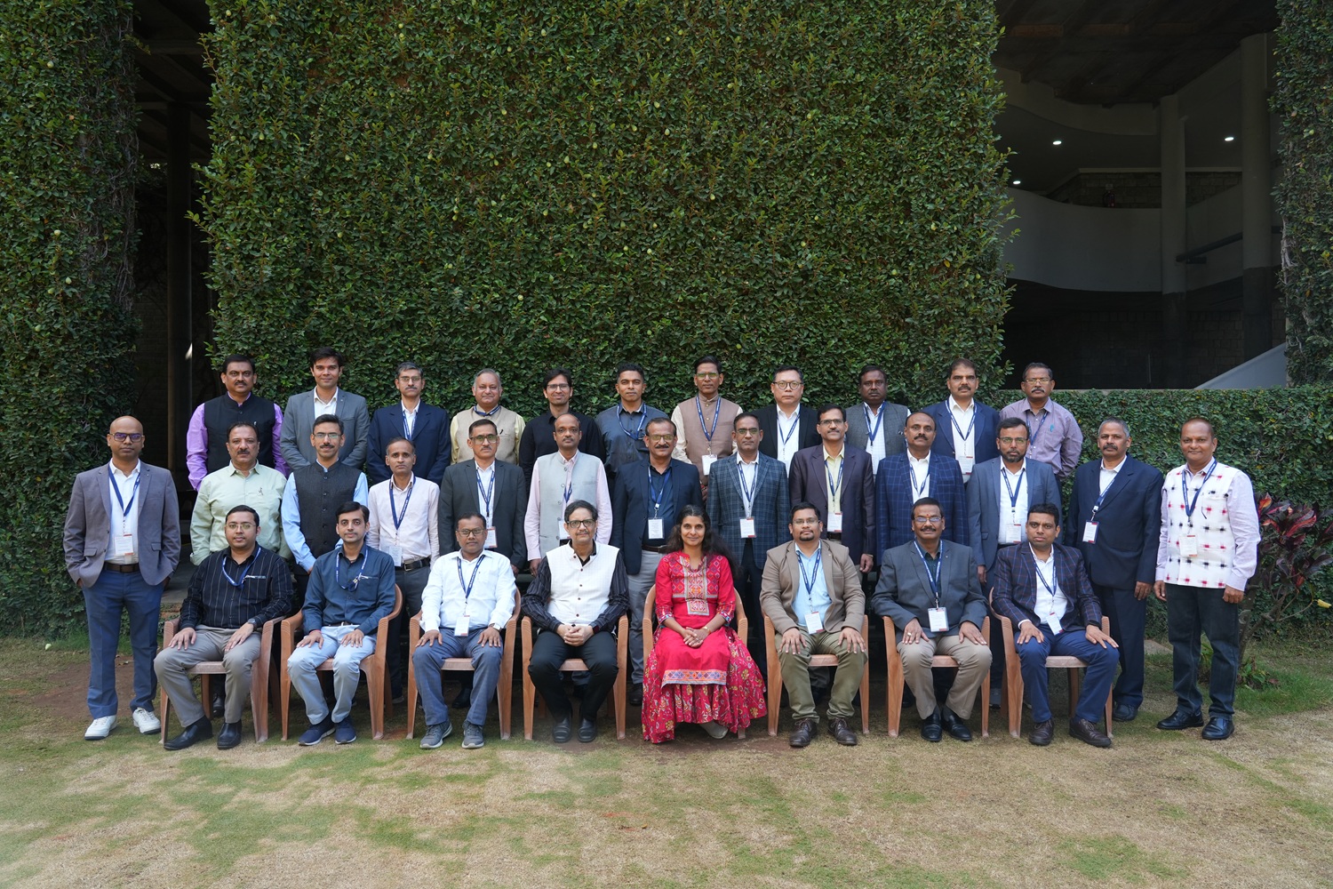Participants of the ‘Leadership and Governance Programme for Senior Time-Scale Officers of CWES (Group-A) National Water Academy’, with the Programme Directors Prof. Sushanta K Mishra and Prof. Ramya Ranganathan, on 15th December 2025.