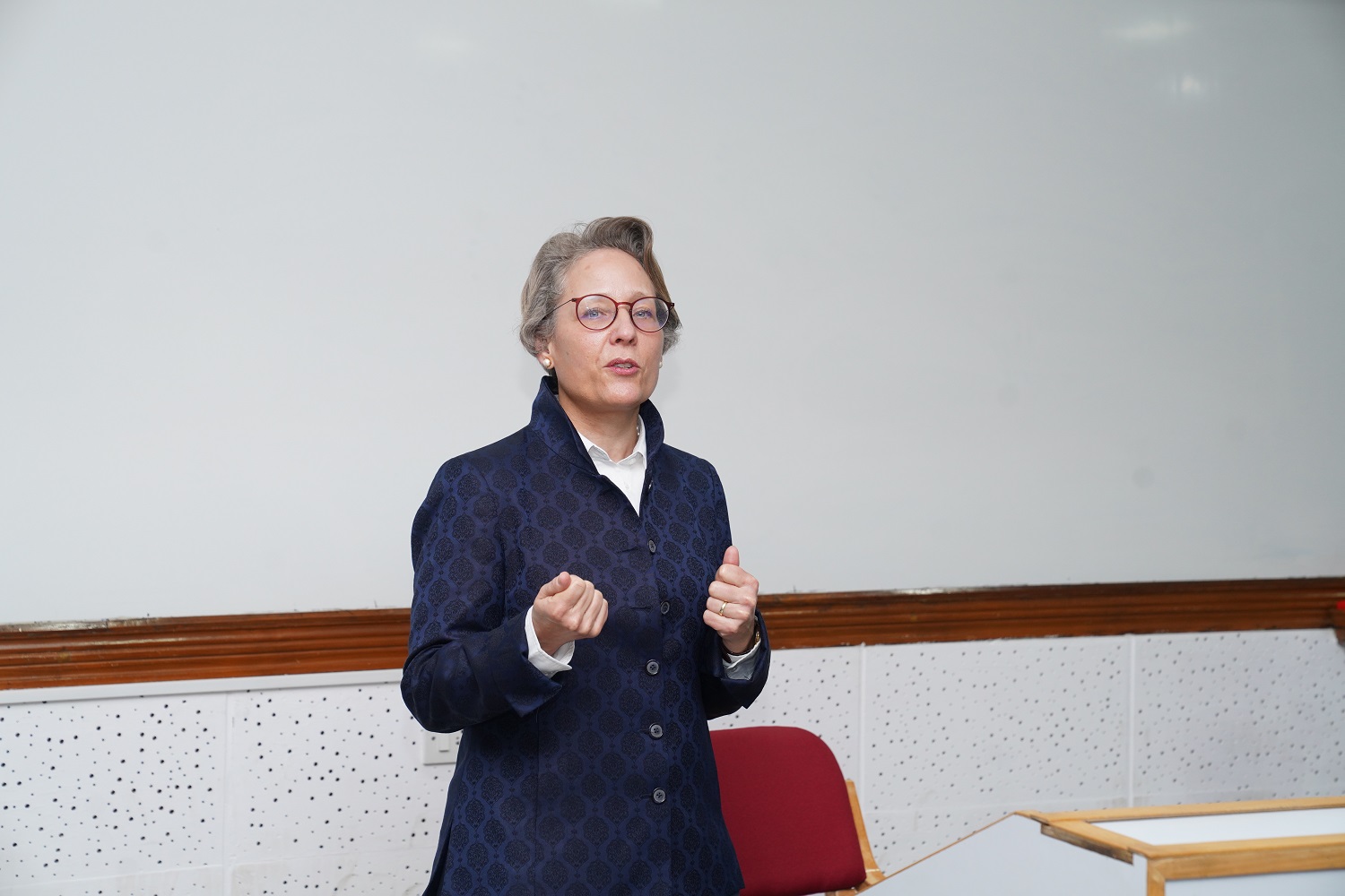 Dr. Franziska Ohnsorge, World Bank, shared insights from her research on, ‘Jobs, AI, and Trade’, during a seminar organized by the Office of Research and Publications, on 15th January 2026.
