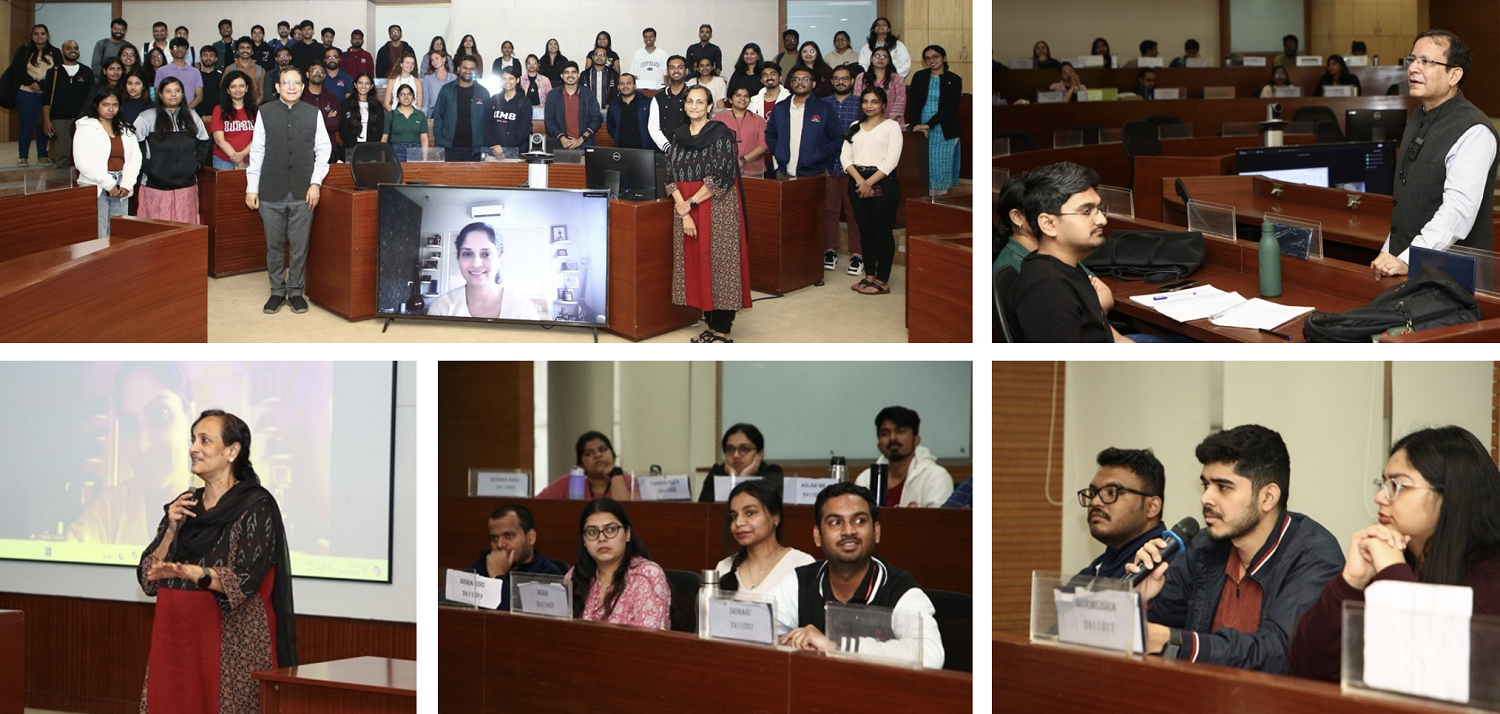 Students of the Managing Career Success and Transition (MCST) course engaged with PGP 2007 alumna Manasi Prasad, whose career inspired the case, 'Career at Crossroads: Passion or Profession', on 5th January 2026.