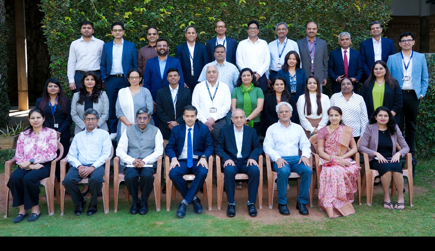 Participants of Batch 20 of the ‘Advanced Management Programme’, along with the Programme Directors, Prof. Ananth Krishnamurthy, Prof. P D Jose, Prof. Sourav Mukherji and Prof. Ashok Thampy, on 23rd February 2026.
