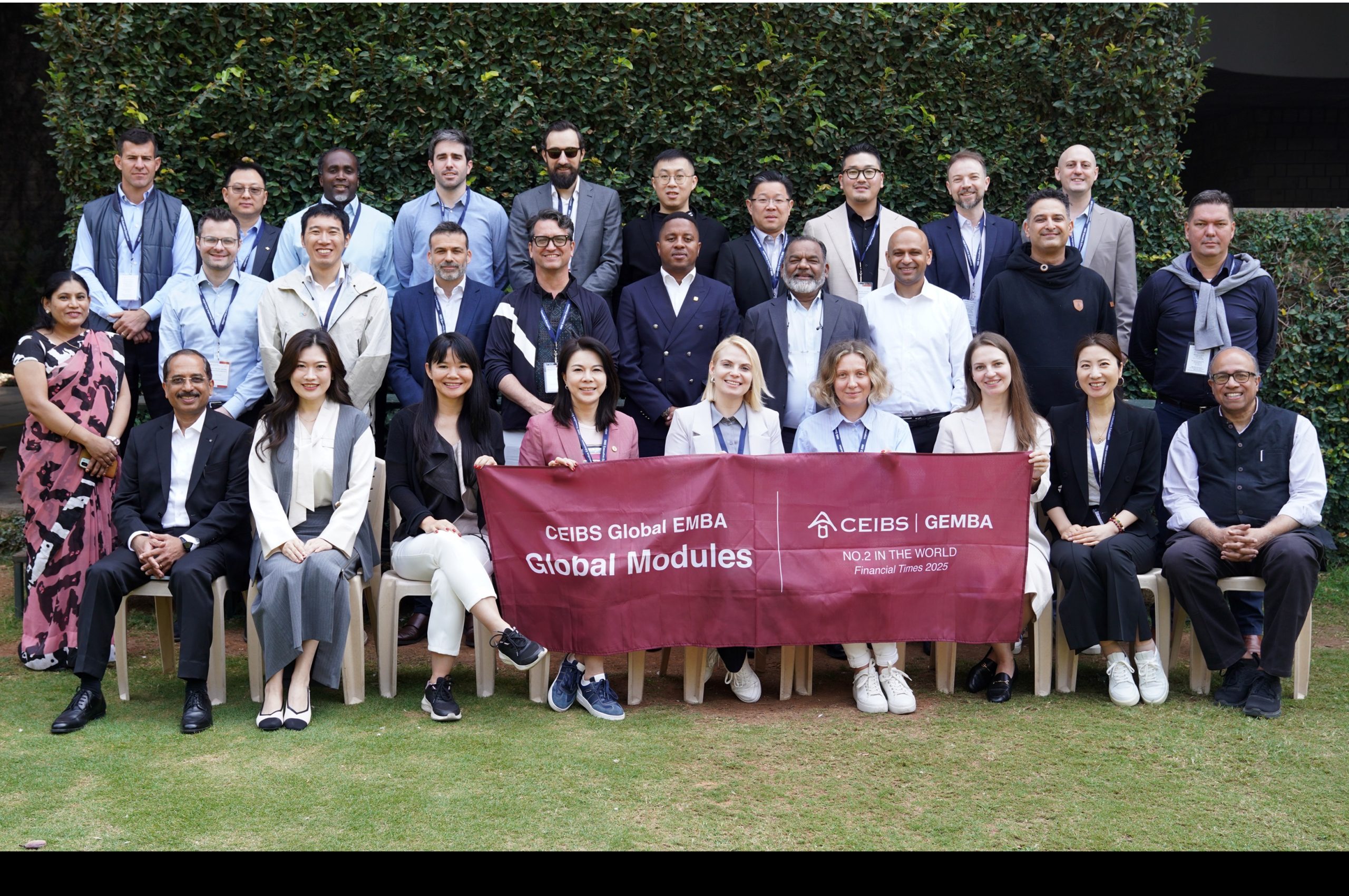 Participants of the Executive Education Programme, ‘CEIBS - Global EMBA - India Module: Immersion in India for Business Success’, along with the Programme Directors, Prof. G Shainesh and Prof. Ramakrishna Velamuri, on 9th February 2026.