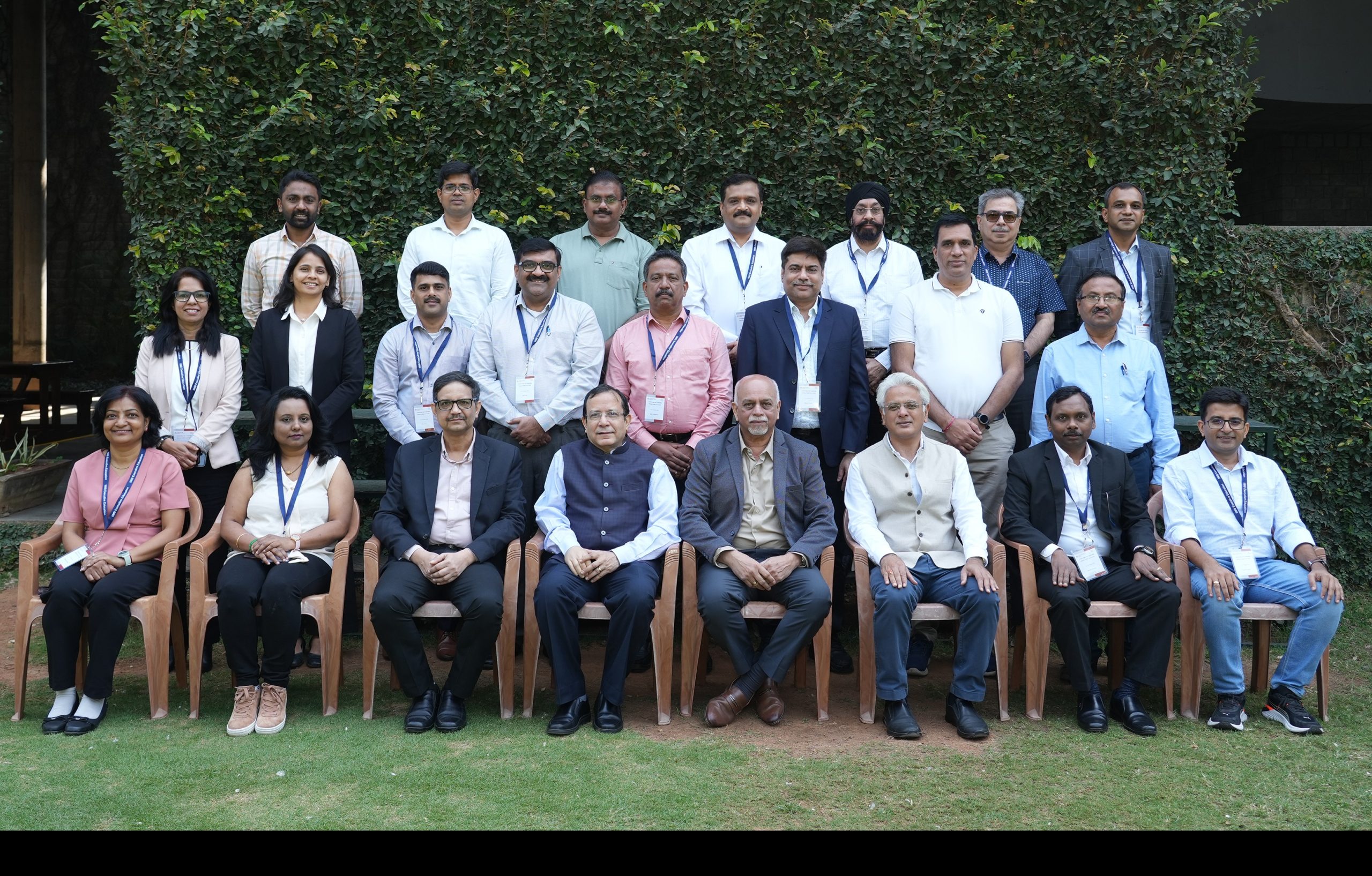 Participants of the Executive Education Programme, ‘Accelerating Your Leadership Journey - Leader As a Coach’, with the Programme Directors, Prof. Sushanta K Mishra, Prof. Gopal Mahapatra and Prof. Krishna Kumar, on 16th February 2026.