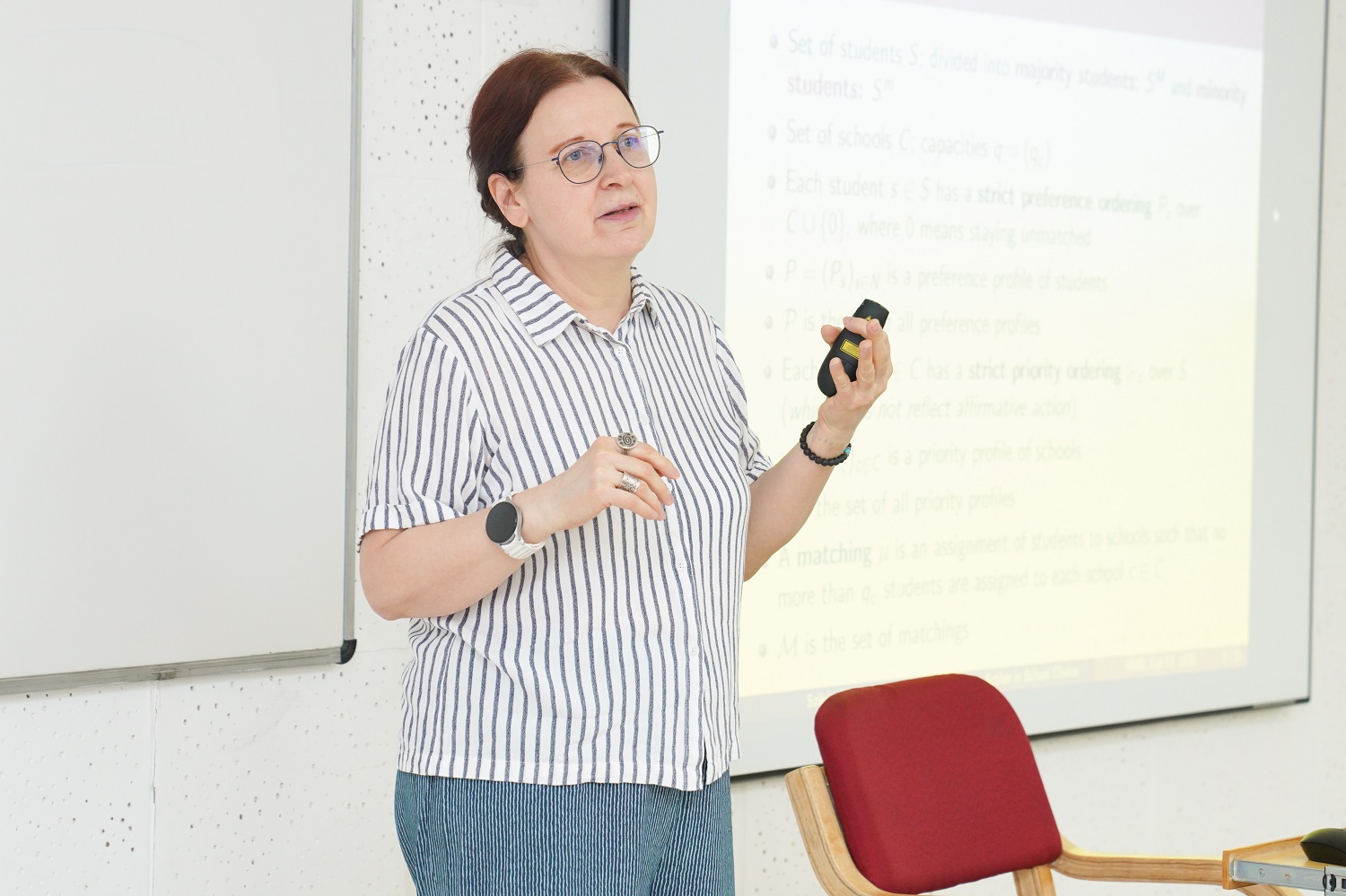 Prof. Szilvia Pápai, Concordia University, presented her research on, ‘Affirmative Action Policies in School Choice: Immediate versus Deferred Acceptance’, at a seminar organized by the Research and Publications Office, on 19th February 2026.