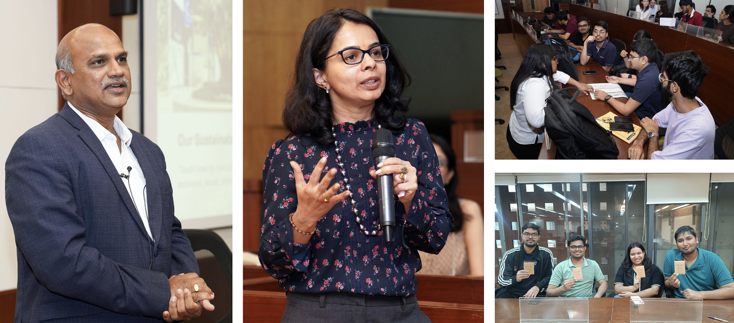 Sridhar L, Assistant V P and Head – Environmental, Social & Governance (ESG), Bangalore International Airport Ltd (BIAL), delivered a guest lecture on BIAL’s sustainability and ESG initiatives, on 13th February 2026, as part of the elective course ‘CEO’s Agenda Towards Climate Action’ offered by Prof. Deepti Ganapathy, Management Communication area, IIM Bangalore.