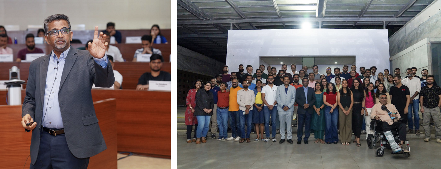 Lokesh Venkataswamy, CEO and Managing Director, Innomantra Consulting Private Limited, delivered a guest lecture to students of the Post Graduate Programme in Enterprise Management on 13th February 2026, as part of the ‘Competition and Strategy’ course offered by Prof. Deepak Chandrashekar, Strategy area, IIM Bangalore.