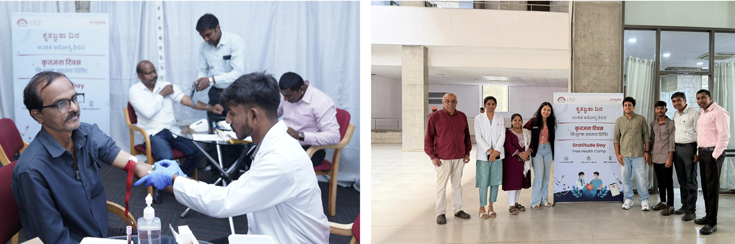 Prayaas, the social responsibility initiative led by students of IIM Bangalore’s EPGP, organized Gratitude Day, a free health camp for IIMB’s outsourced employees aged above 50, on 14th February 2026.