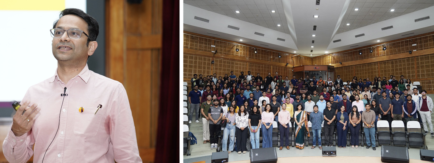 Pranay Kotasthane, Deputy Director, Takshashila Institution, delivered a guest lecture on ‘High Tech Geopolitics: Trends & Assessments’ to first-year students of the Post Graduate Programme in Management, on 17th February 2026. The lecture was part of the ‘Technology and Innovation Strategy’ course offered by Prof. Nilam Kaushik from the Strategy area.