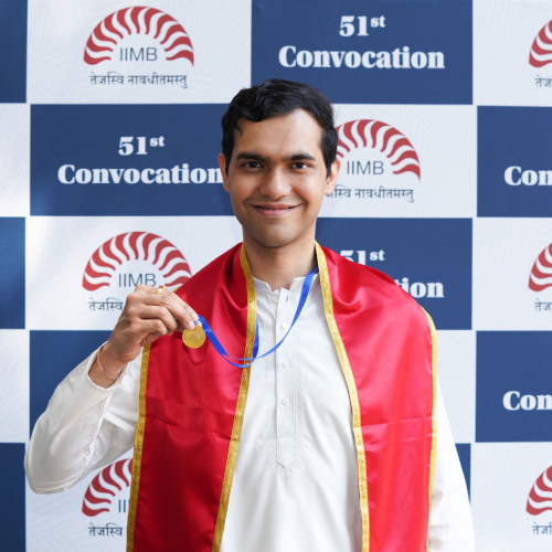 Anirudh - PGPPM - Gold Medal for the Best Academic Performance