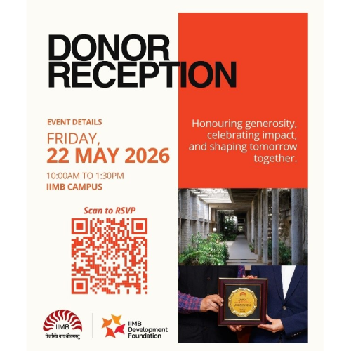 IIMB Development Foundation to host Donor Reception 2026 on 22nd May