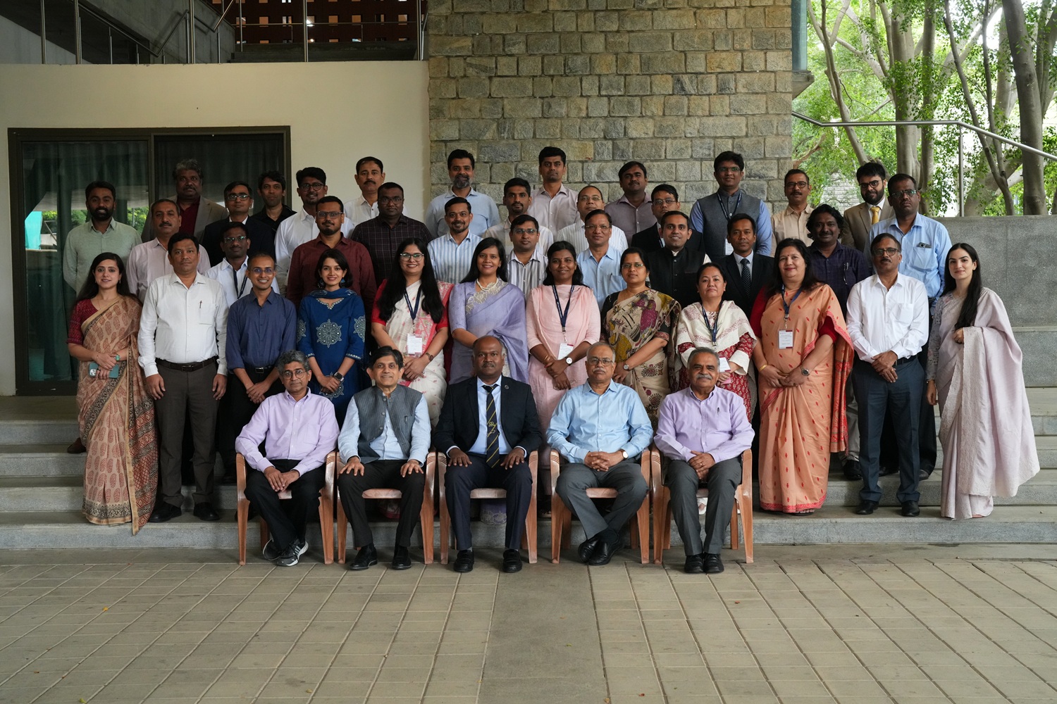 Participants of Phase I of ‘Mid Career Training Programme for Indian Revenue Service Officers (IT)’, along with the Programme Directors Prof. Ananth Krishnamurthy, Prof. Anil B Suraj, Prof. M Jayadev and Prof. Abhoy K Ojha, on 31st August 2026.
