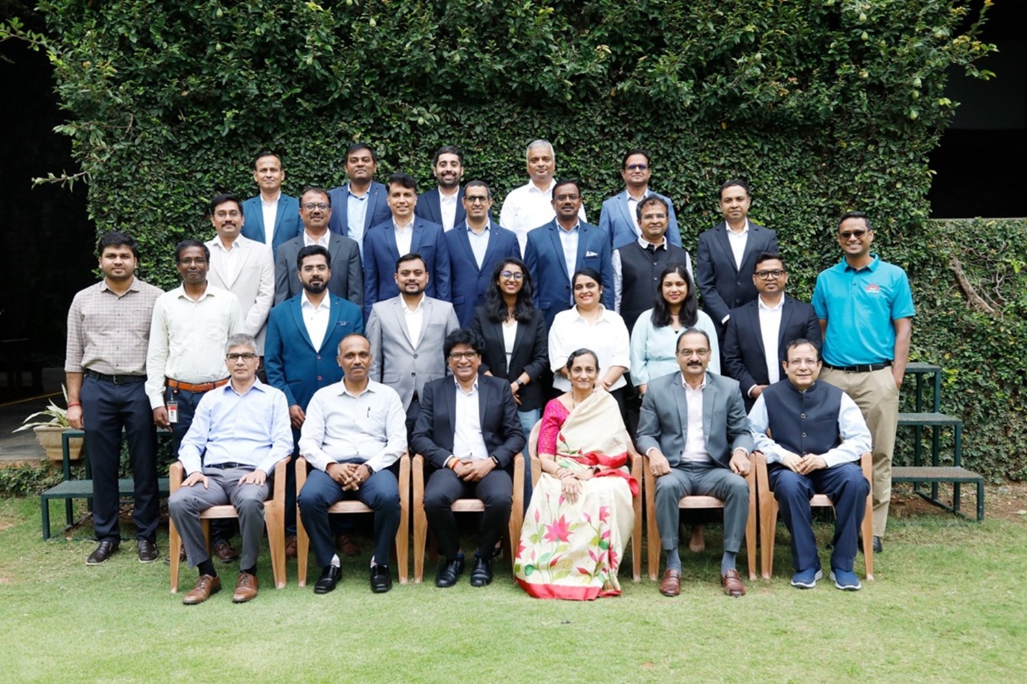 Participants of the Executive Education Programme, ‘LEAP for AAL and CDBS India’, along with the Programme Directors, Prof. Padmini Srinivasan and Prof. Gopal Mahapatra, on 27th August 2026.